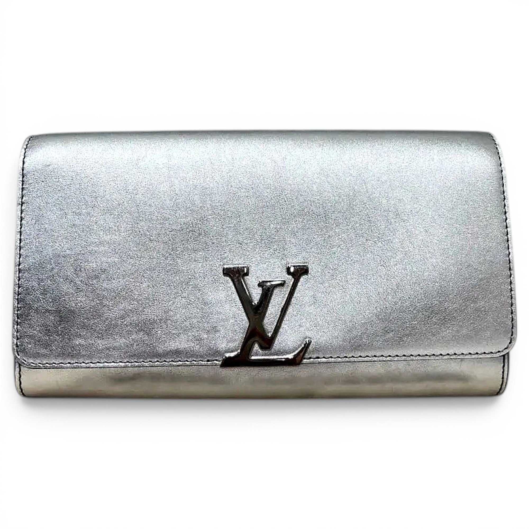 Leather clutch bag