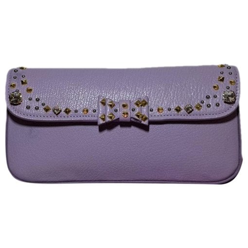 Leather clutch bag