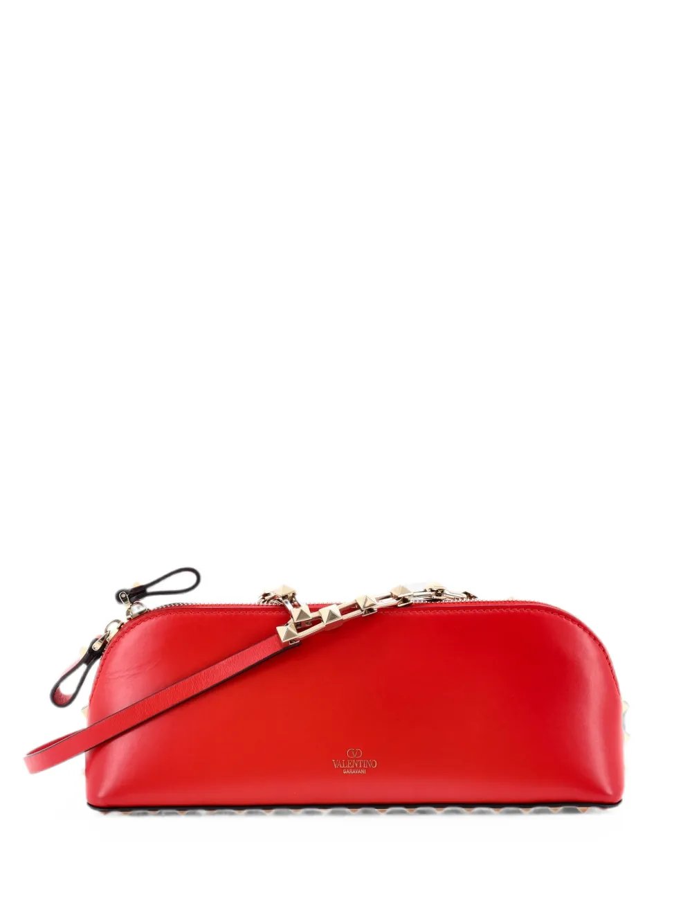 Rockstud Zip Crossbody Bag Leather East West shoulder bag