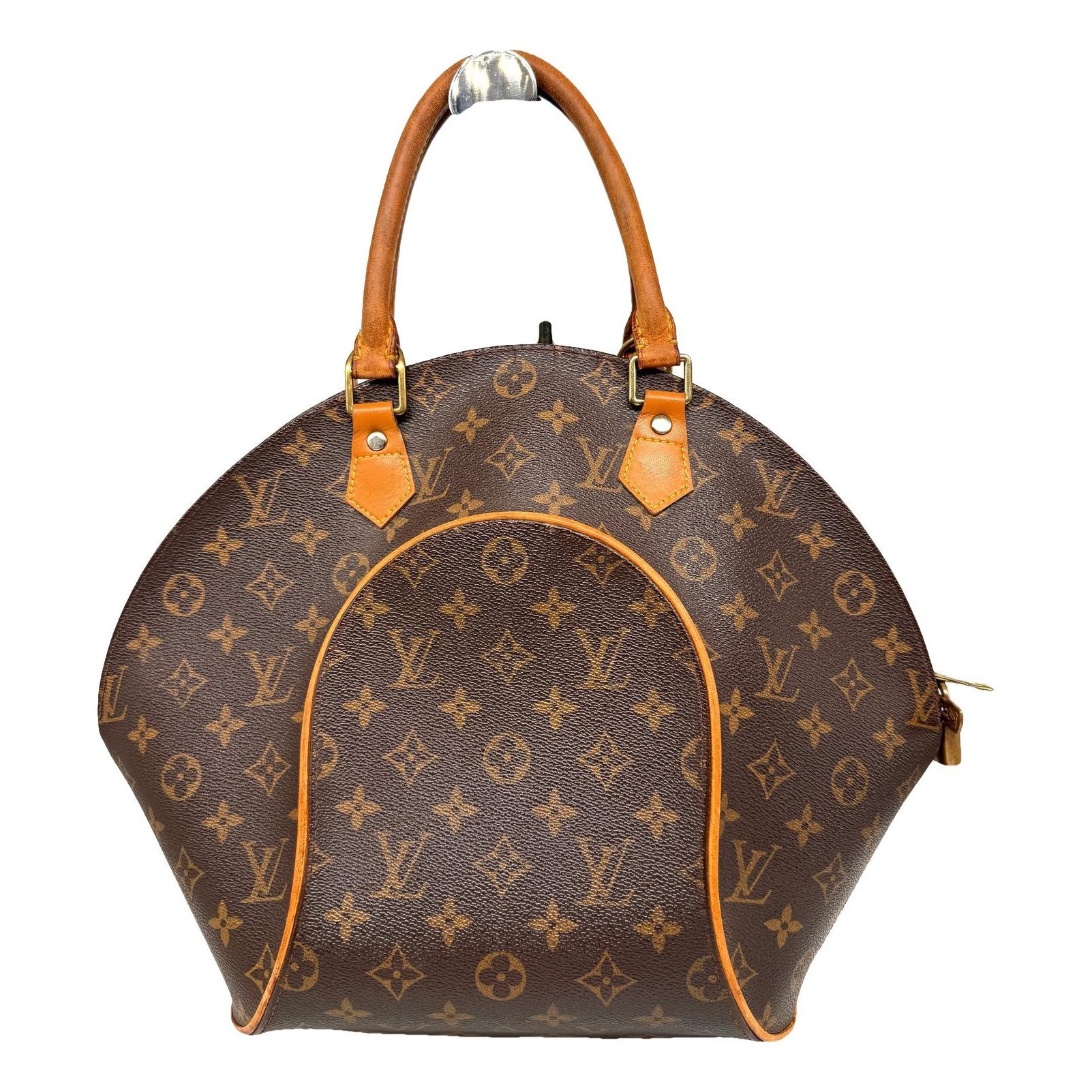 Ellipse leather handbag