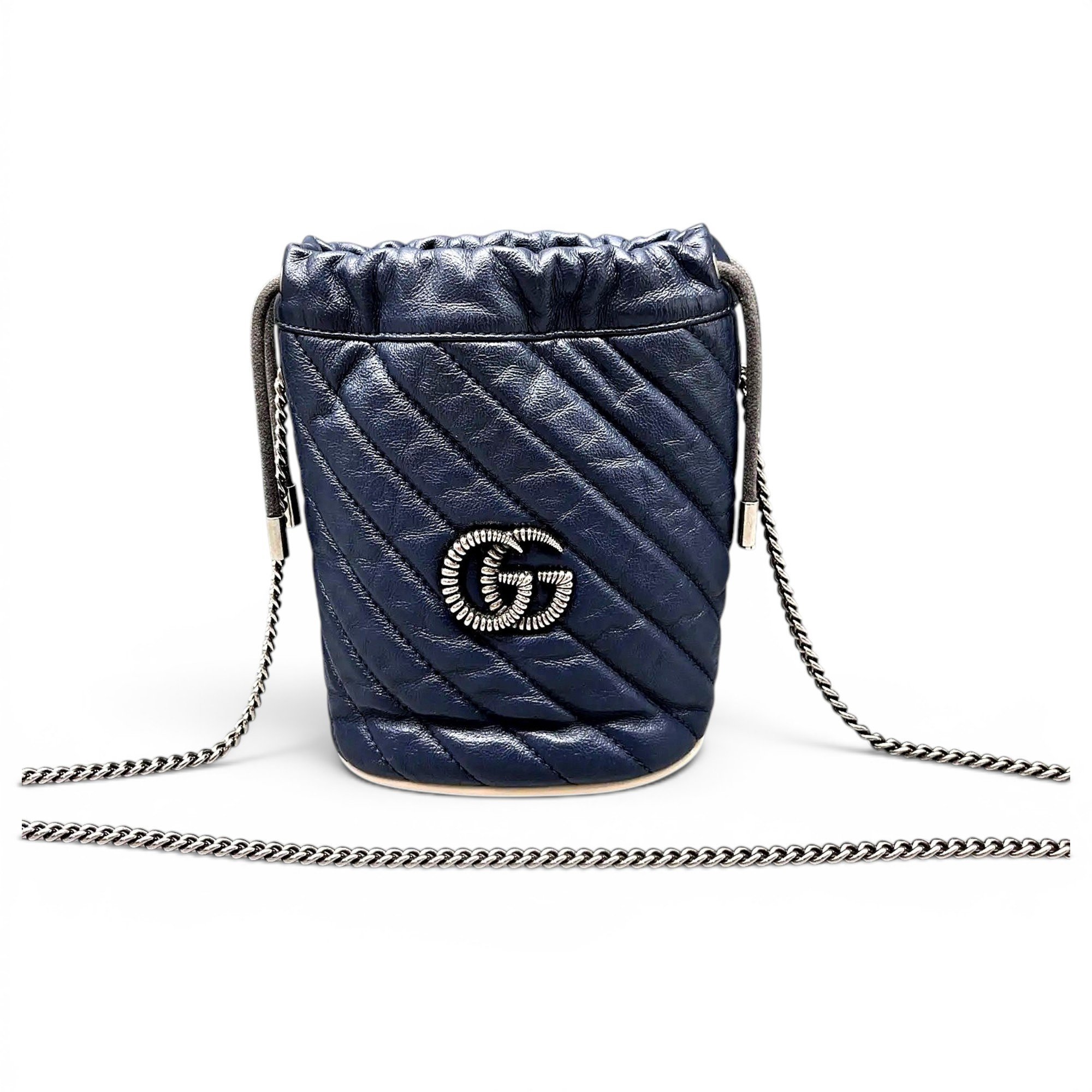 GG Marmont Chain Bucket leather crossbody bag