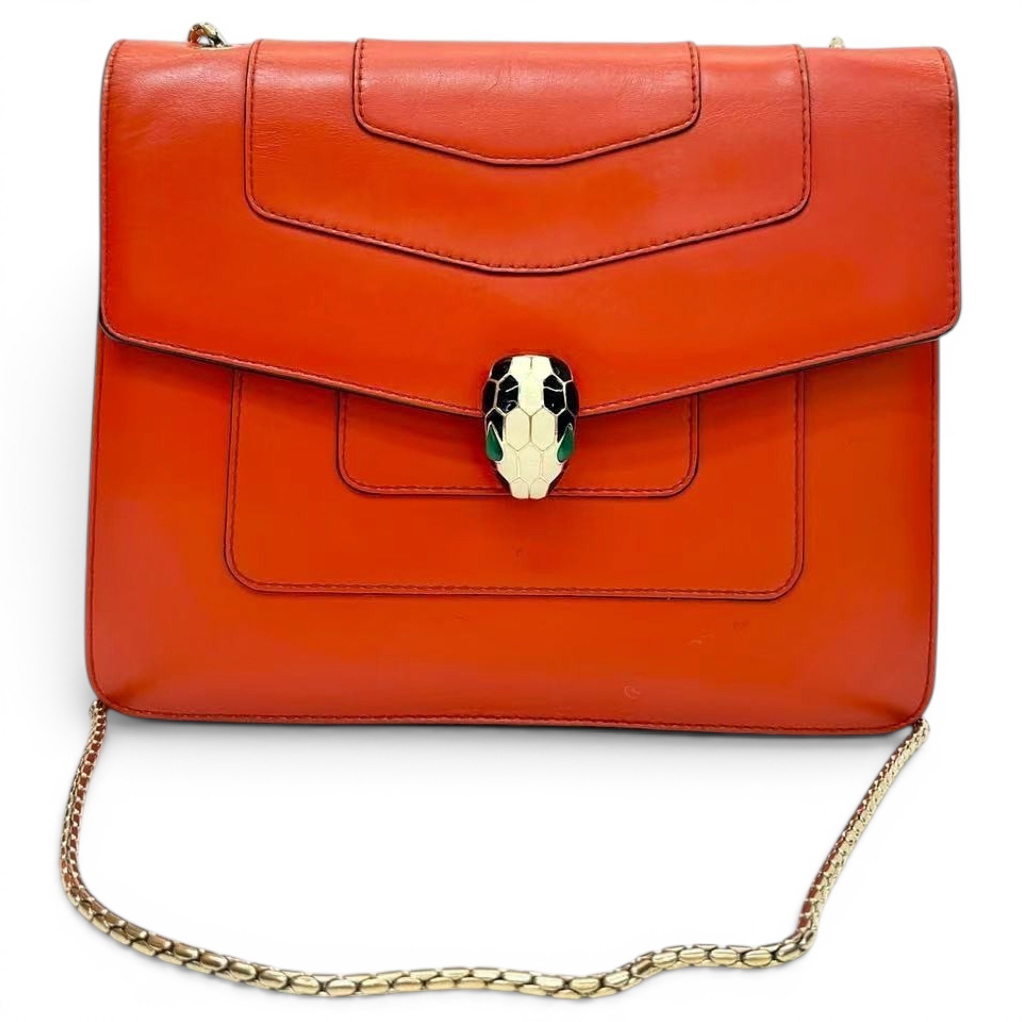 Serpenti leather handbag