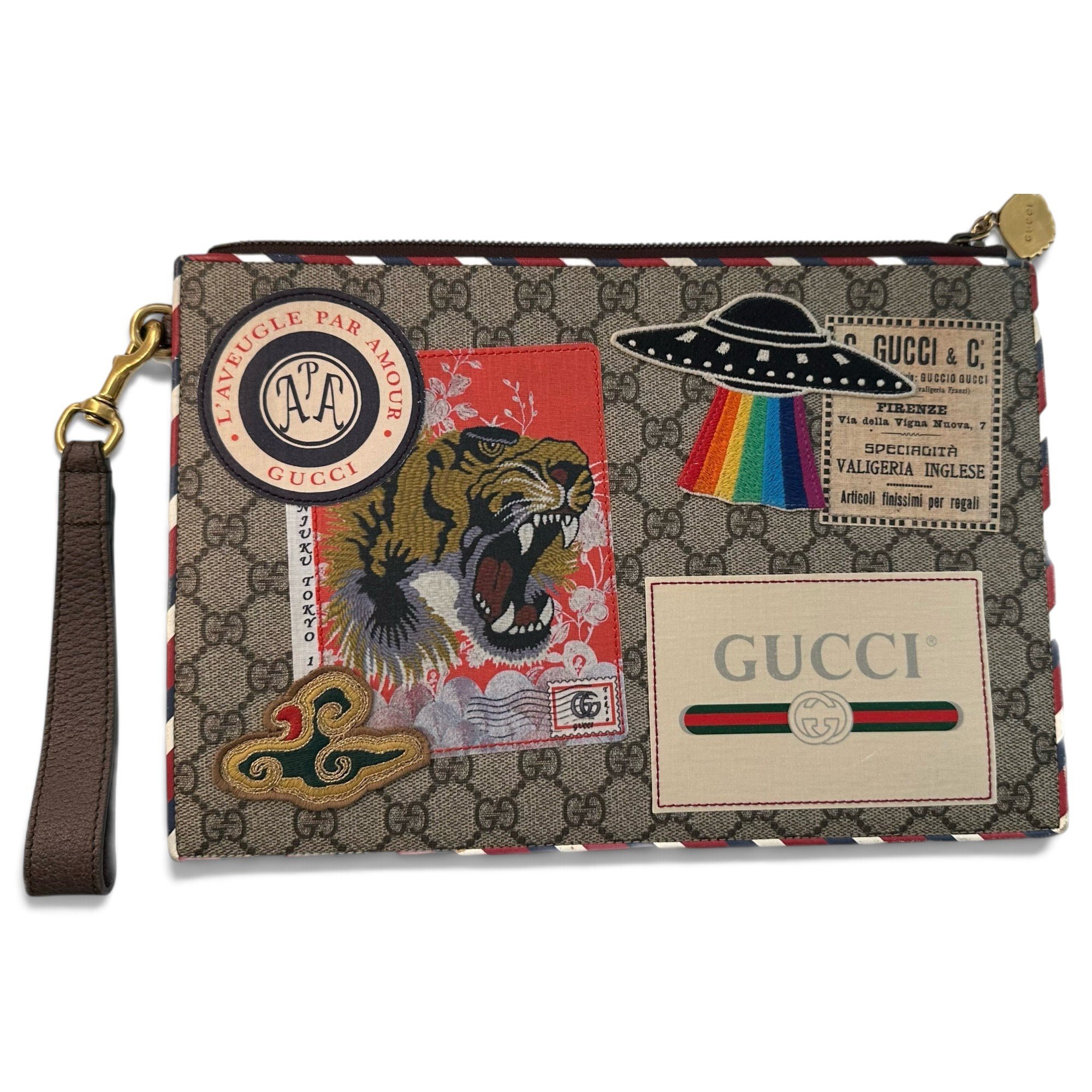 Neo Vintage leather clutch bag