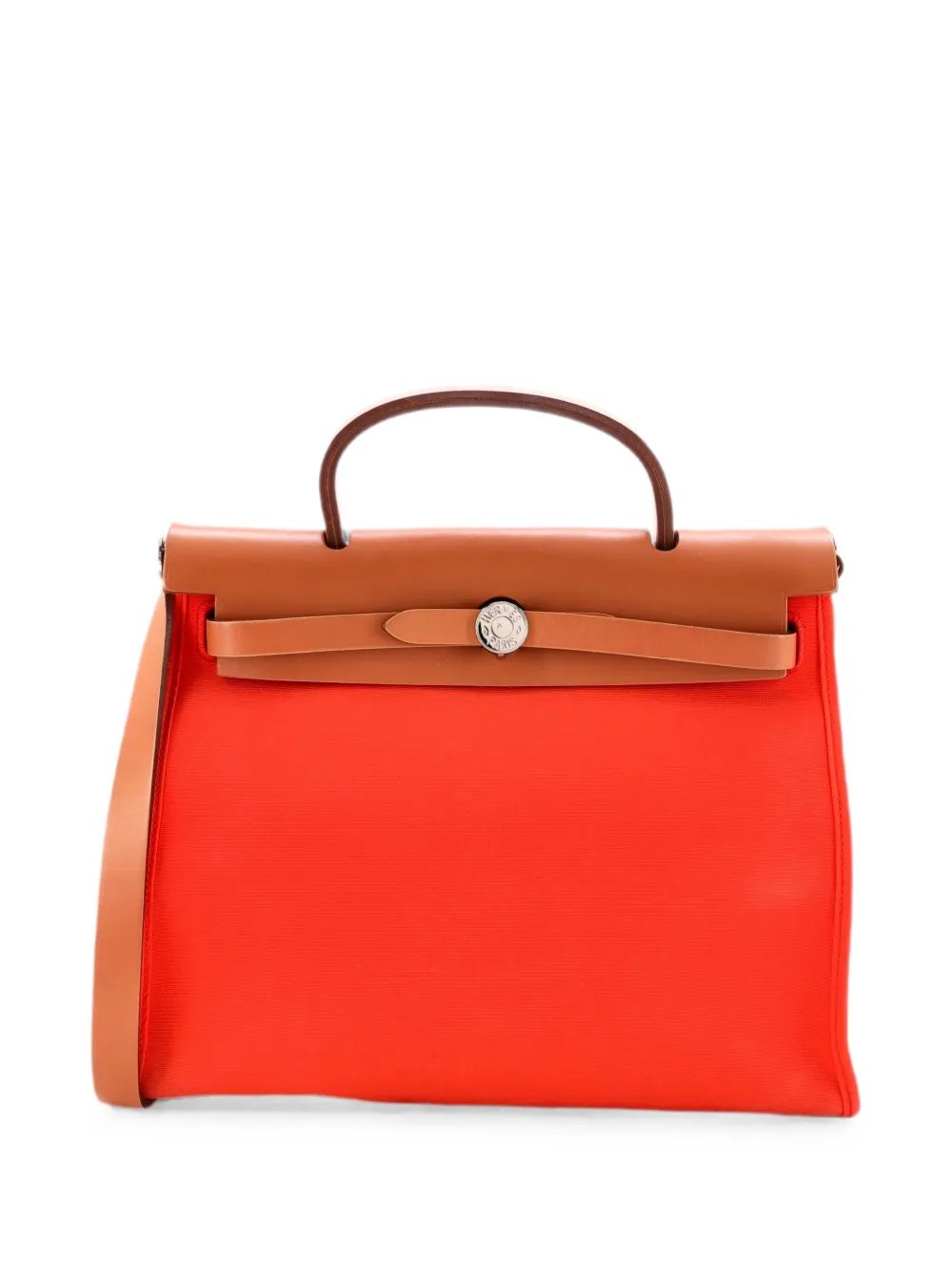 Herbag Zip Leather and Toile 31 shoulder bag