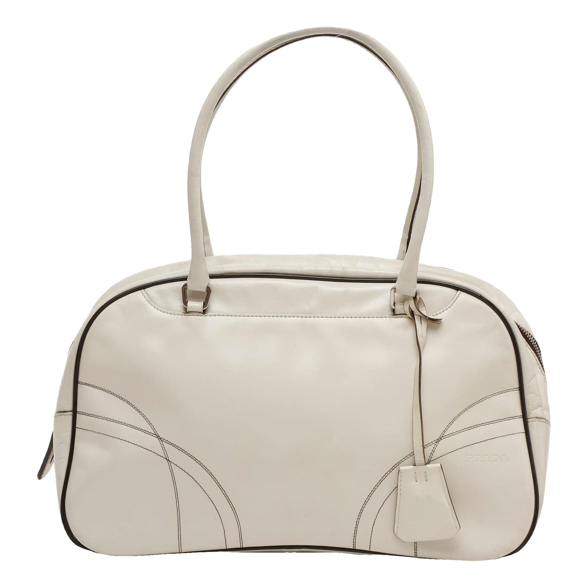 Bowling leather handbag