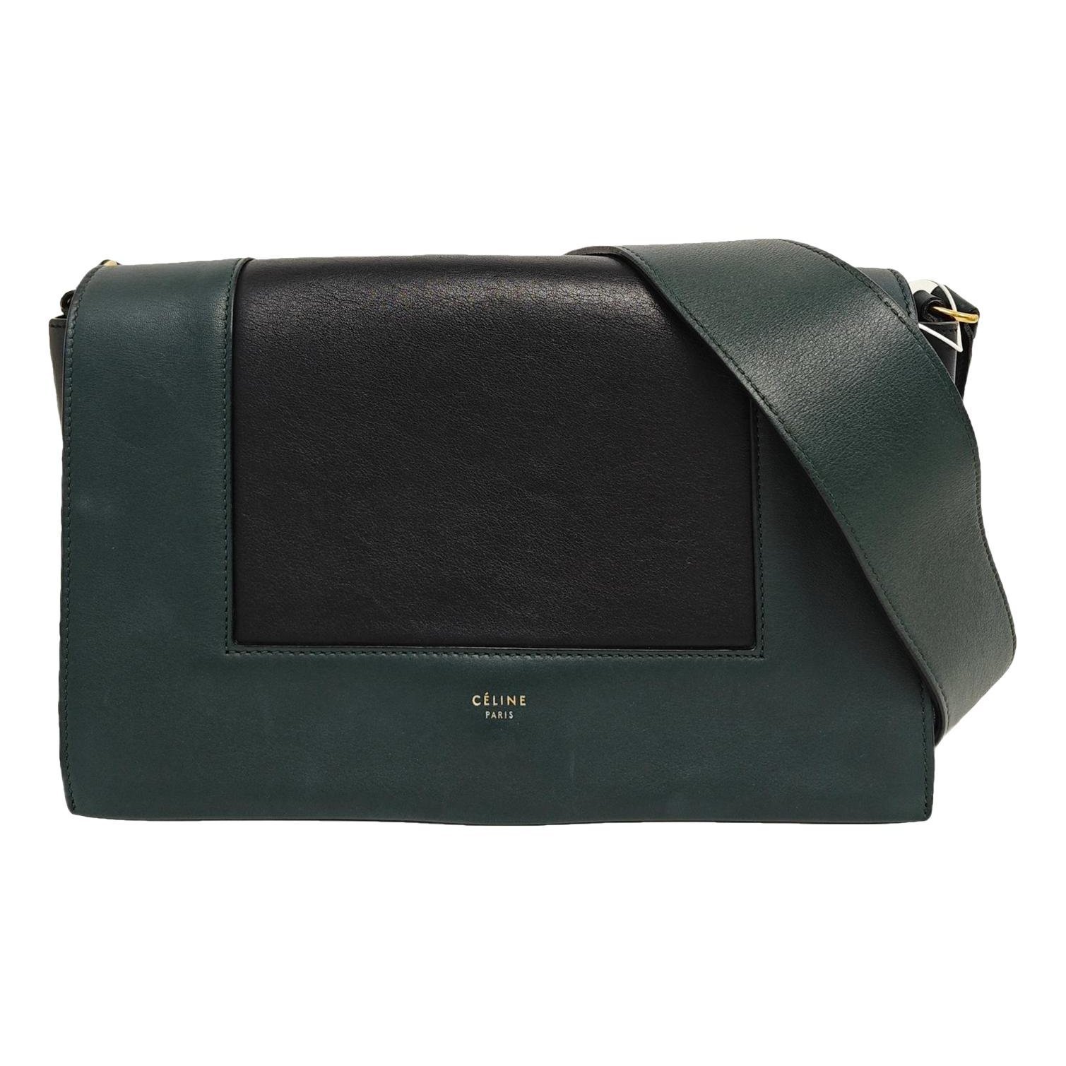 Frame leather handbag