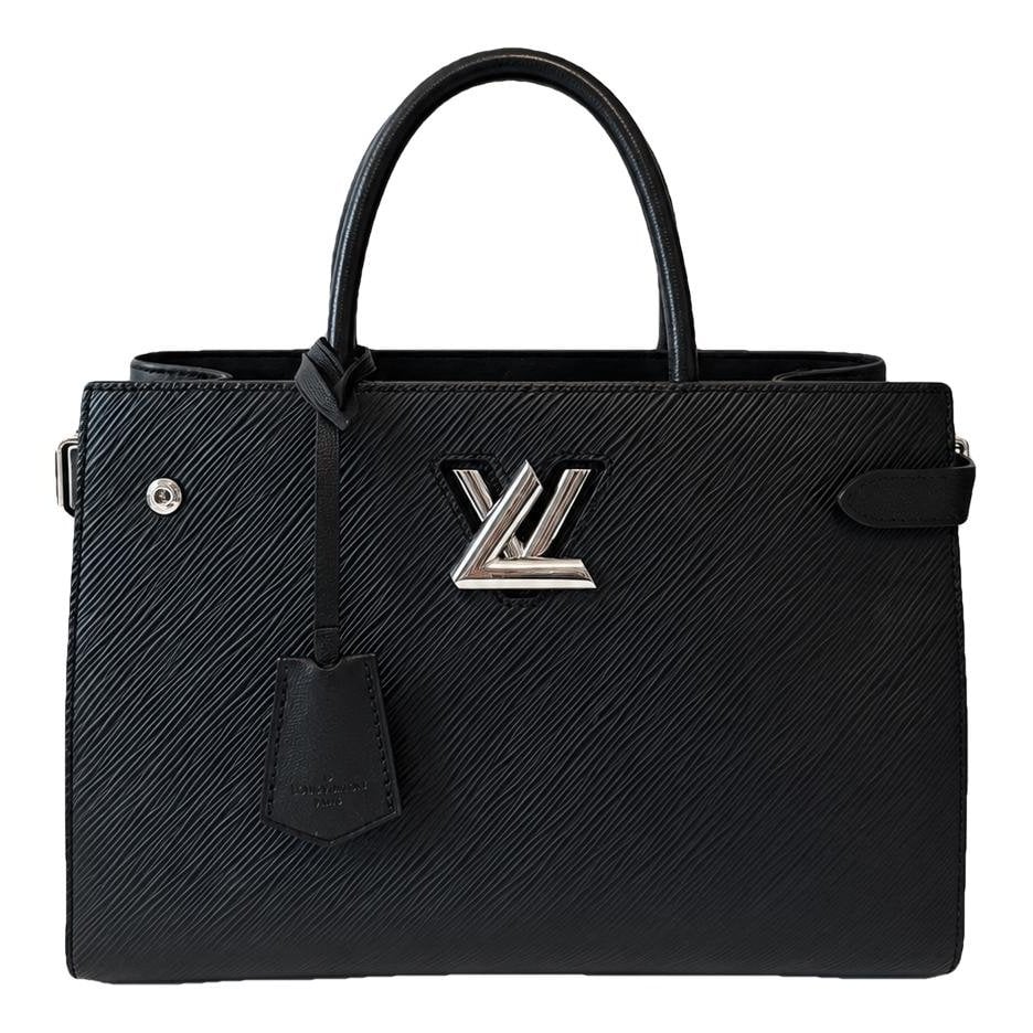 Twist leather tote