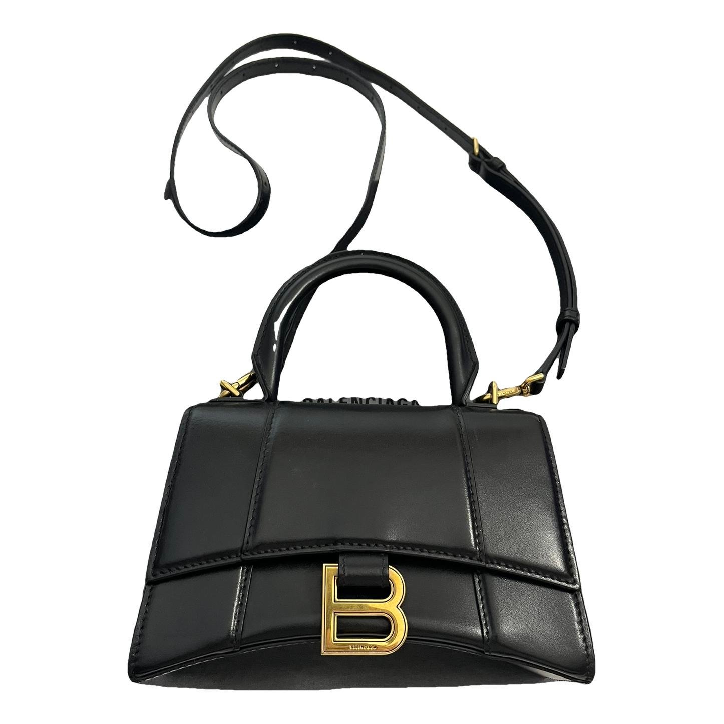Hourglass leather crossbody bag