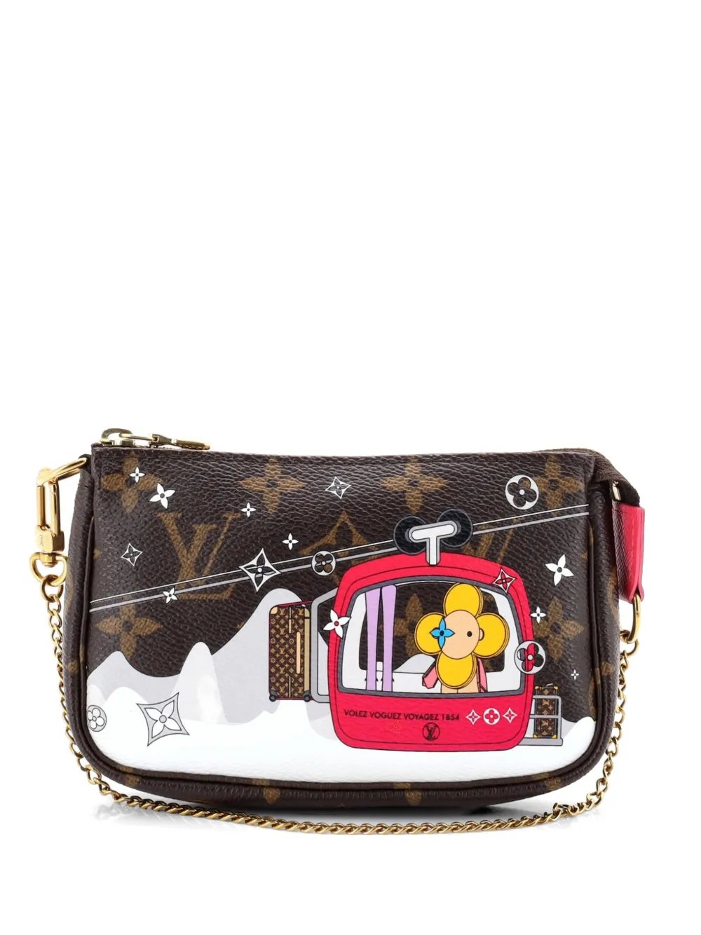 Pochette Accessoires Limited Edition Vivienne Xmas Monogram Canvas Mini clutch bag