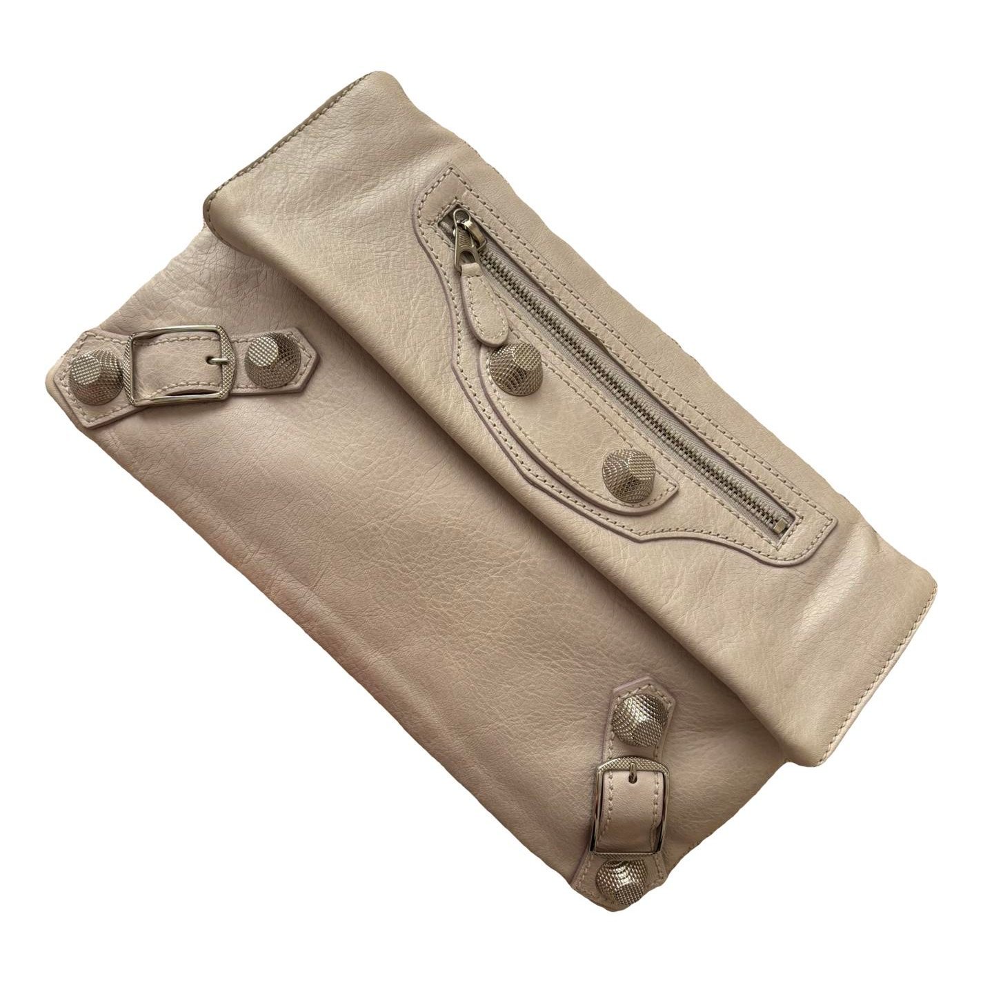 Envelop leather clutch bag