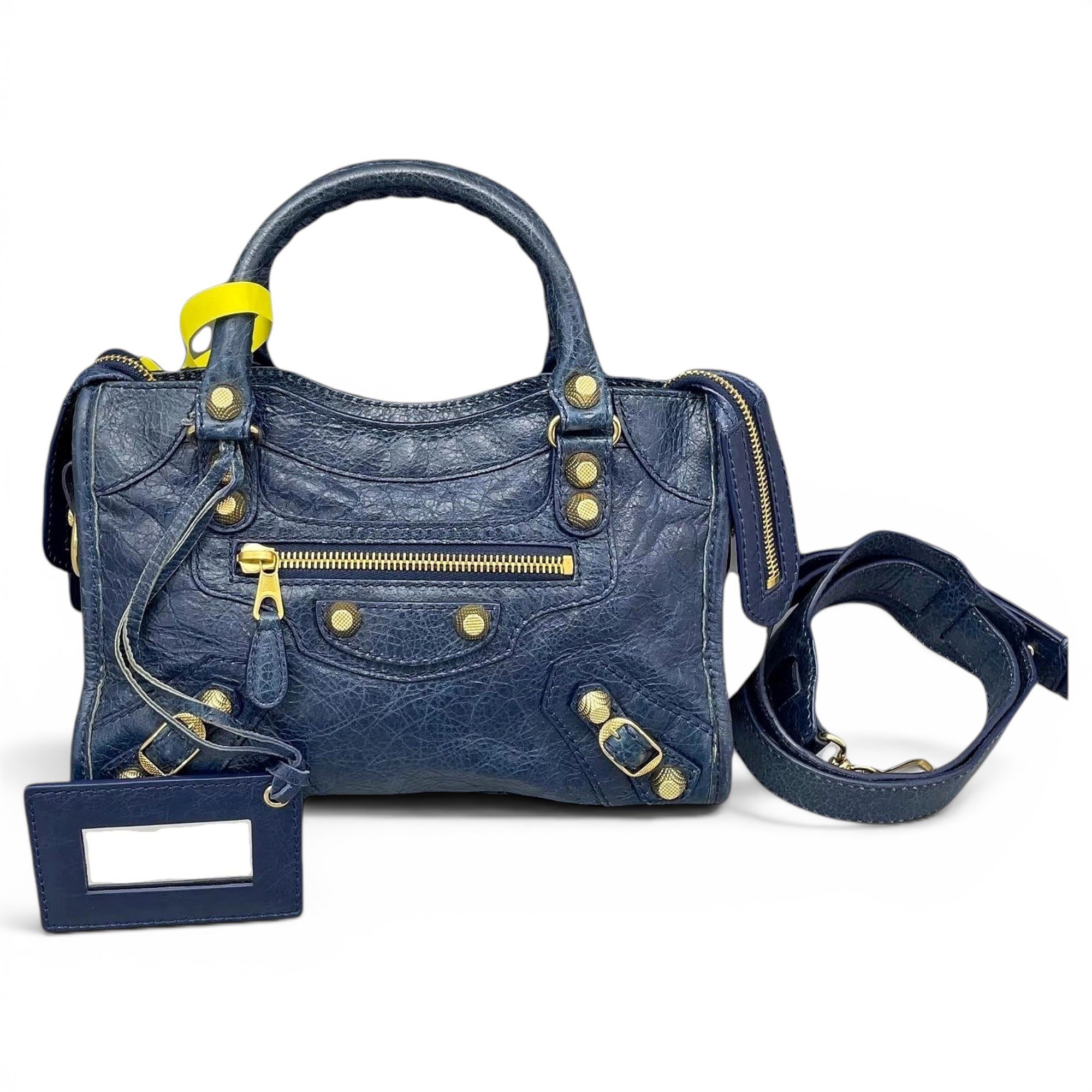 City leather handbag