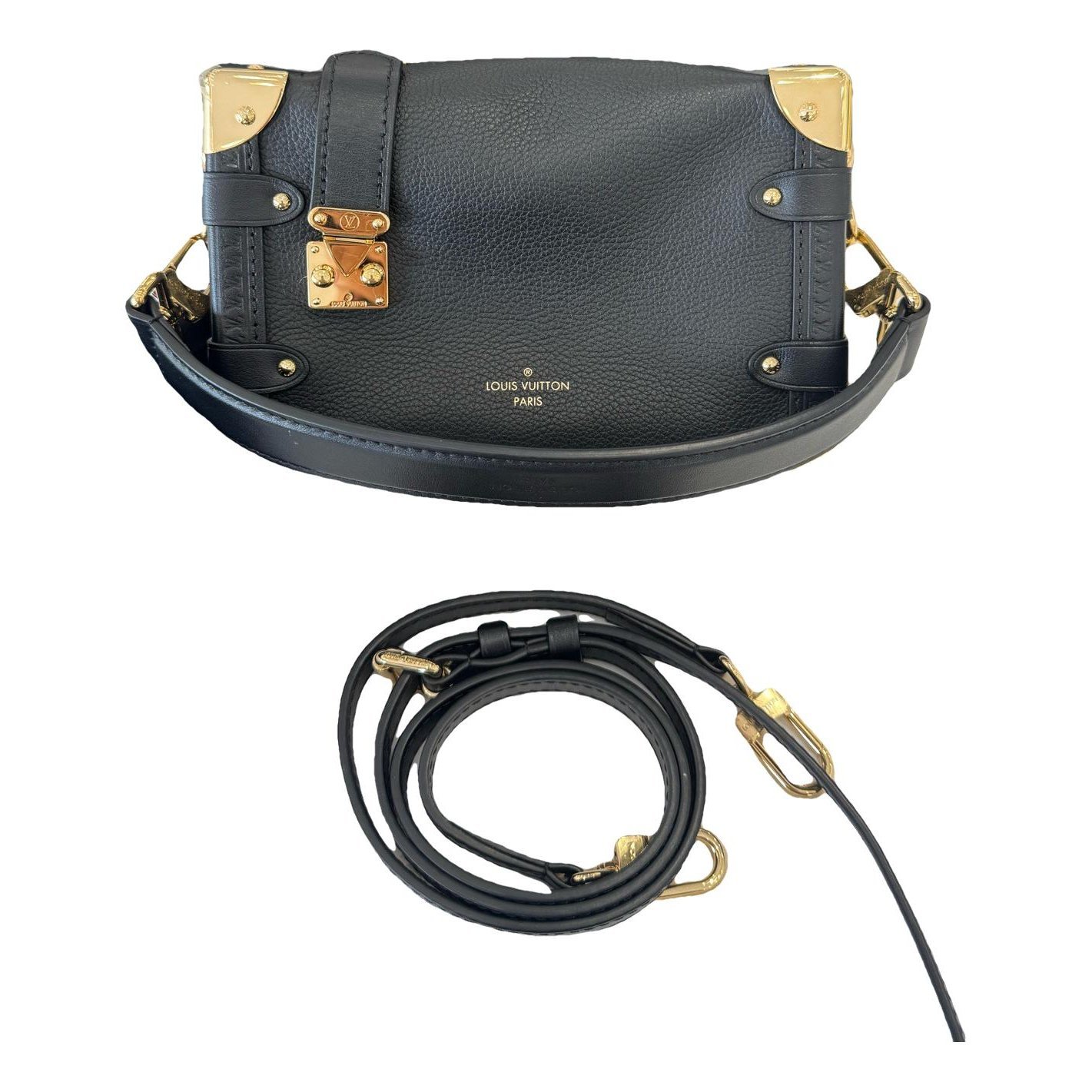 Side Trunk leather handbag