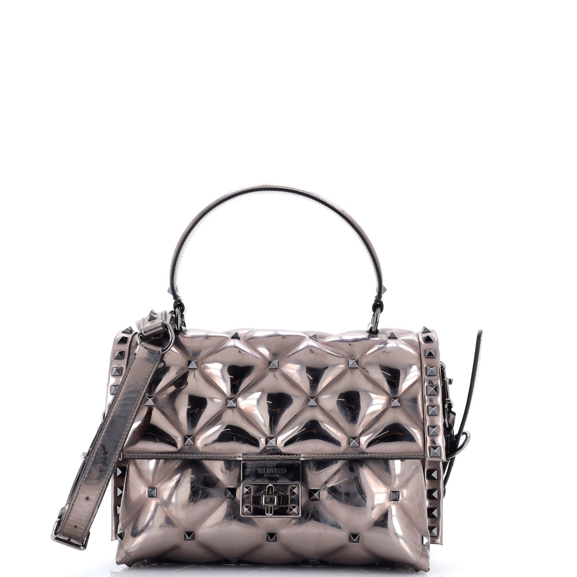 Valentino Garavani Candystud Top Handle Bag Leather Medium