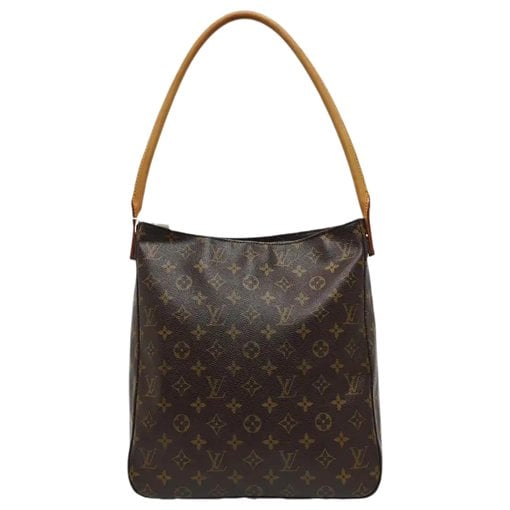 Looping leather handbag