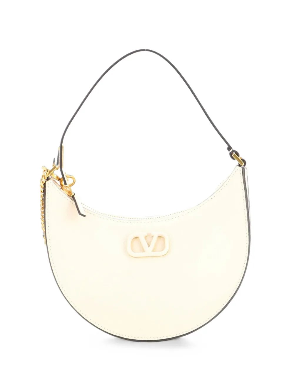 VLogo Leather Mini hobo bag