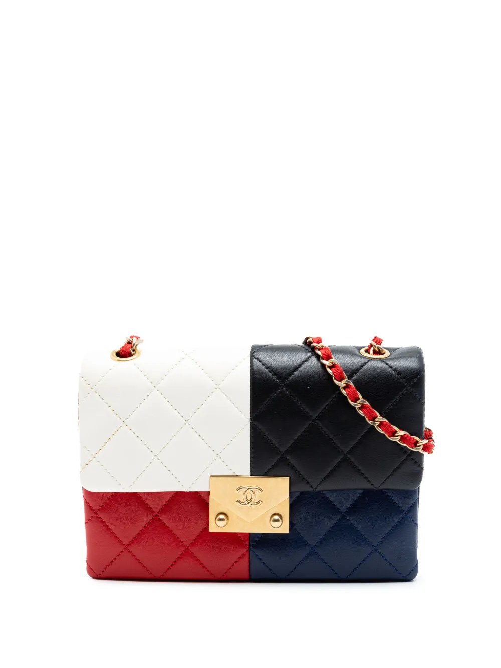 2016-2017 Quilted Lambskin Colorblock Pagoda Flap crossbody bag