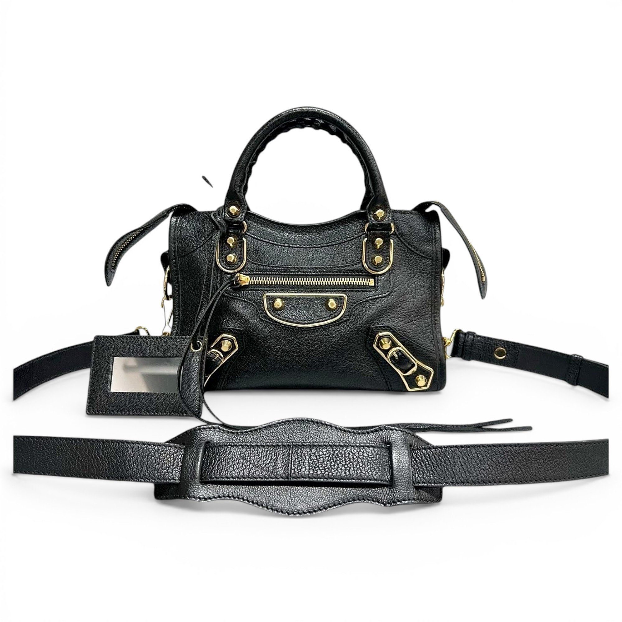 City leather handbag