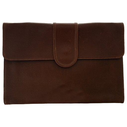Leather clutch bag