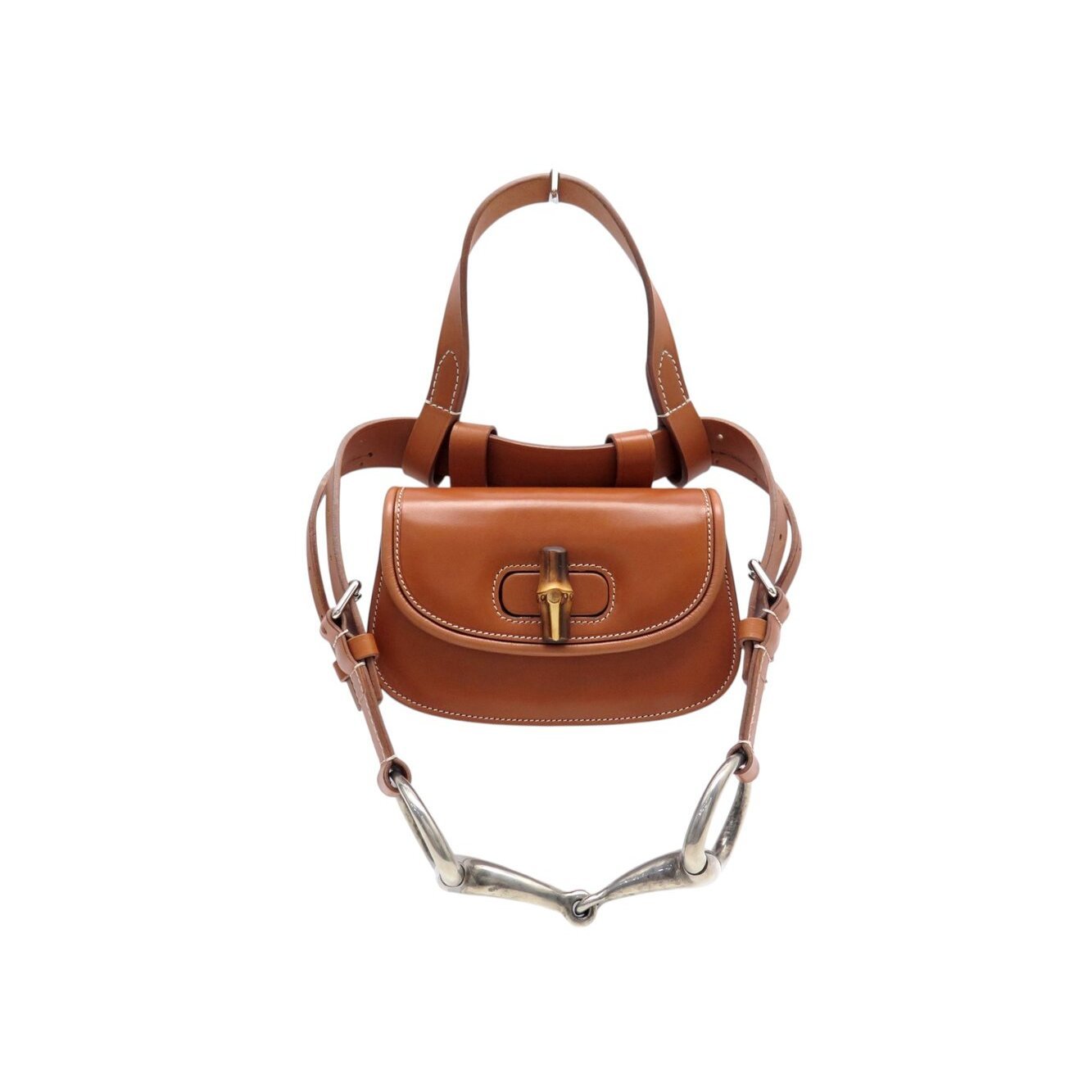 Bamboo leather handbag