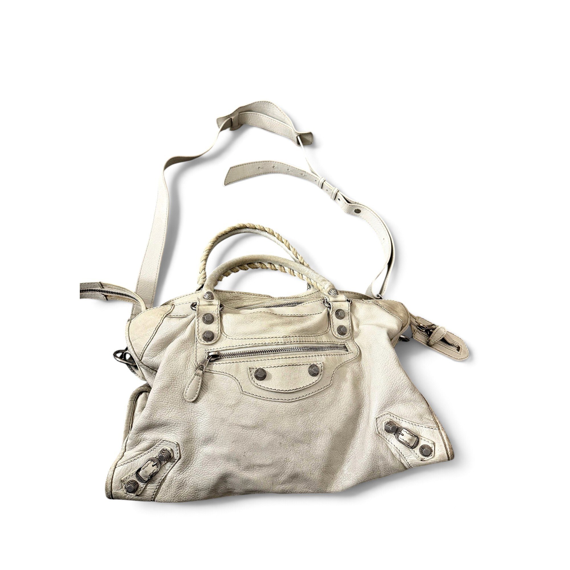 City leather handbag