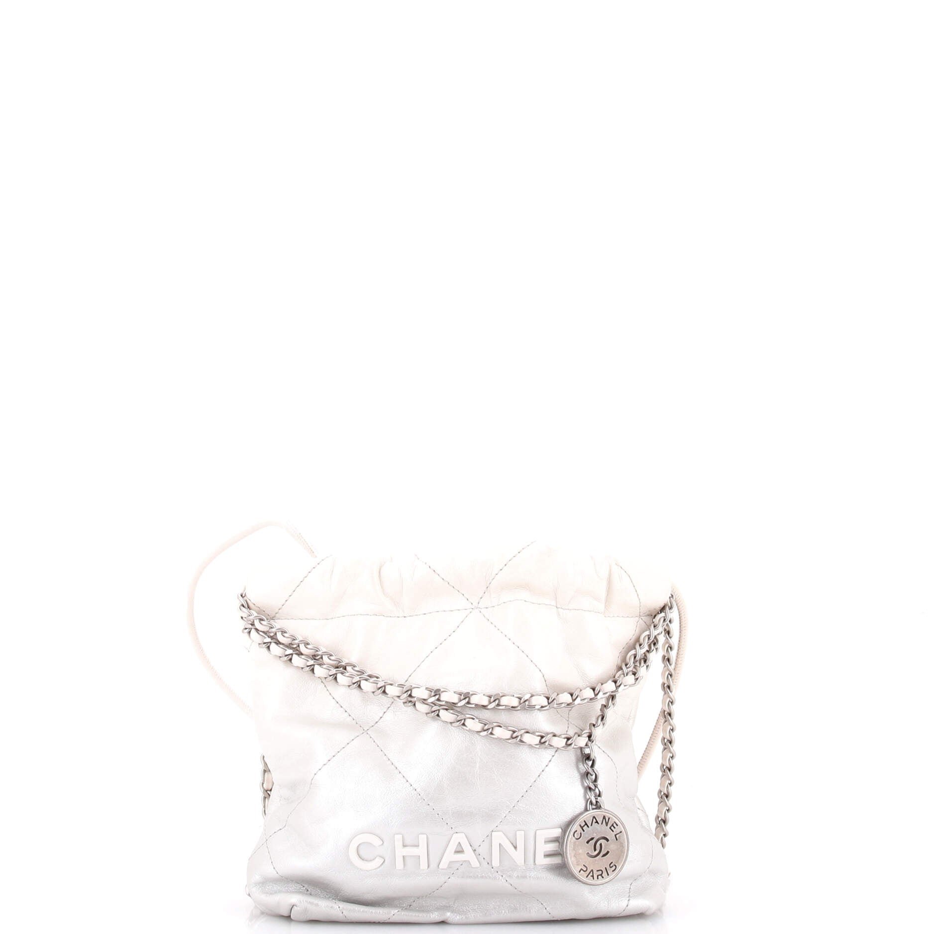 22 Chain Hobo Quilted Metallic Degrade Calfskin Mini