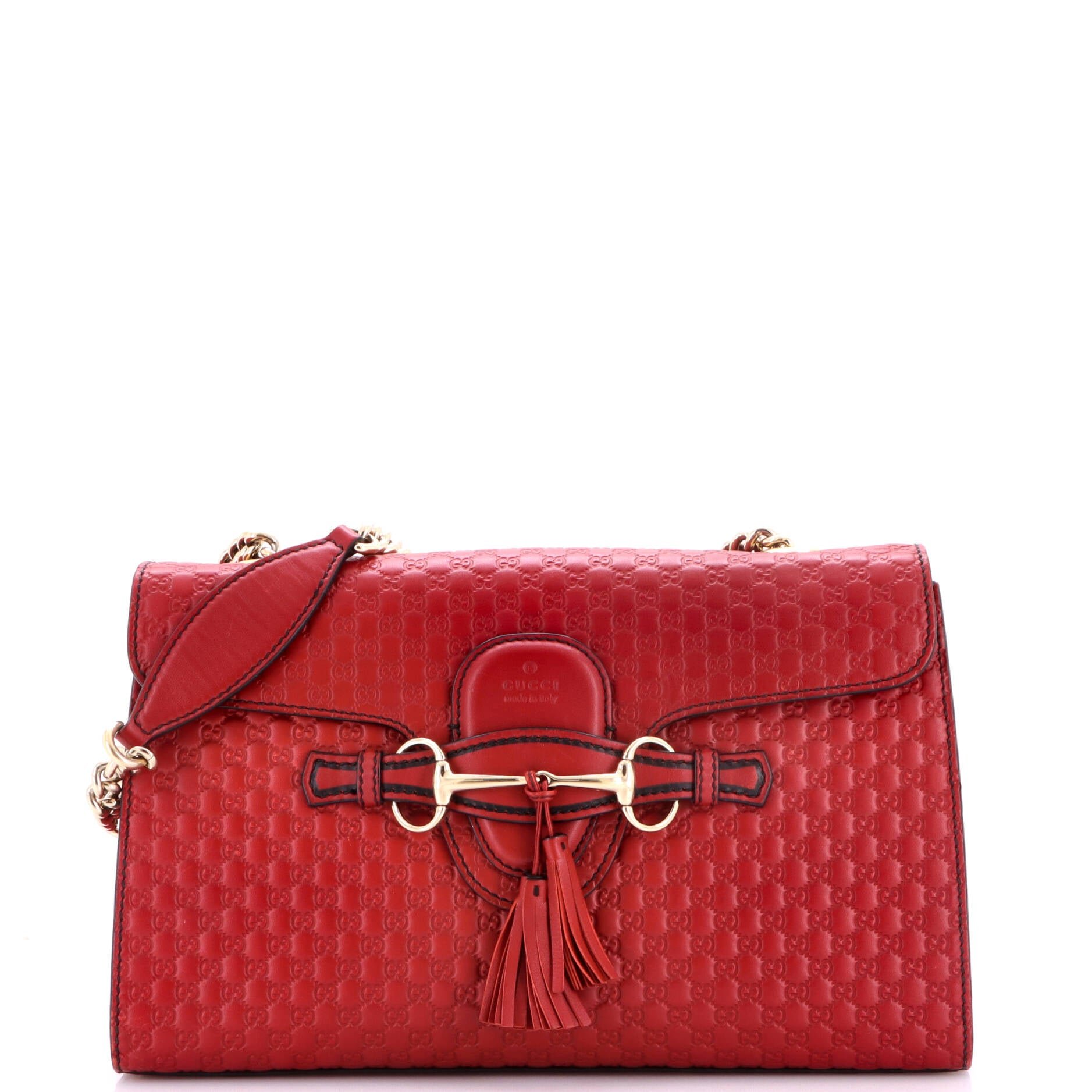 Emily Chain Flap Bag Microguccissima Leather Medium