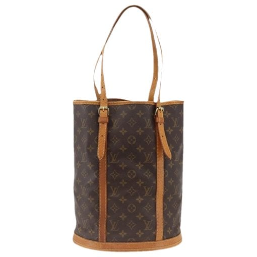 Bucket leather handbag