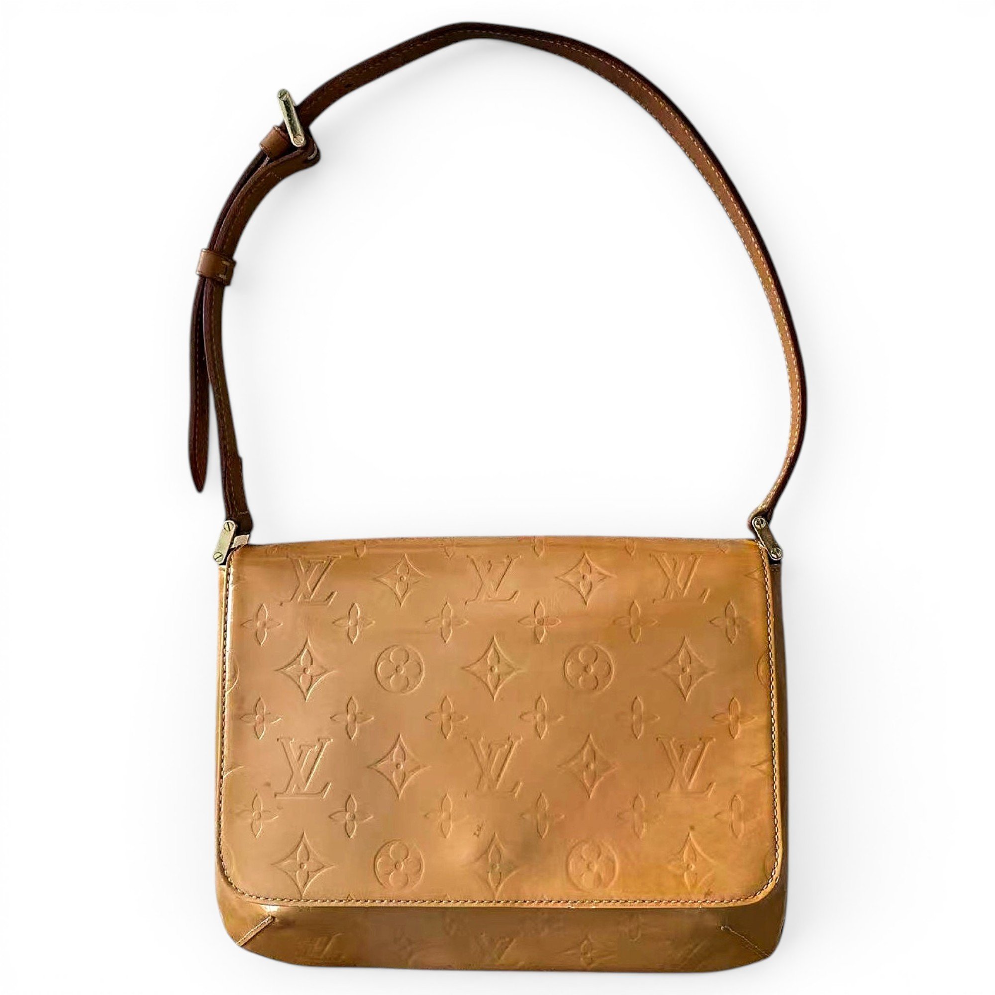 Thompson patent leather handbag
