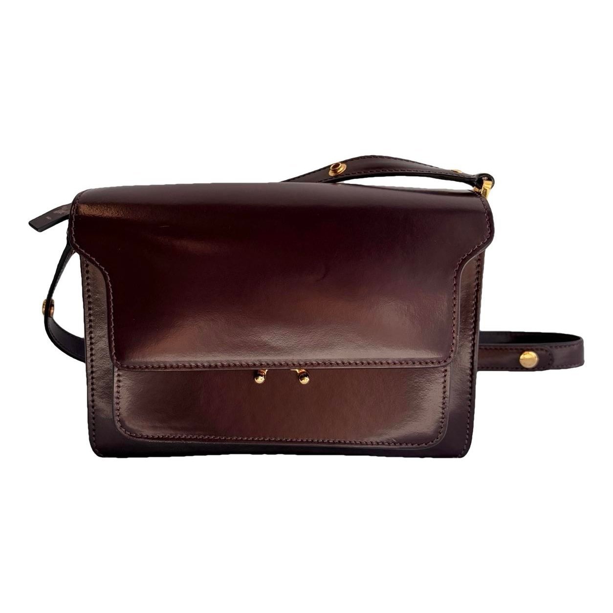 Trunk leather handbag