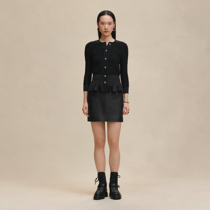 Noir "Palefroi Remix" Light Half-length Sleeves Cardigan