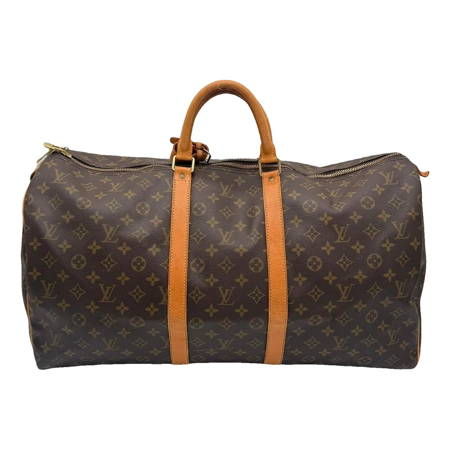 Keepall leather travel bag