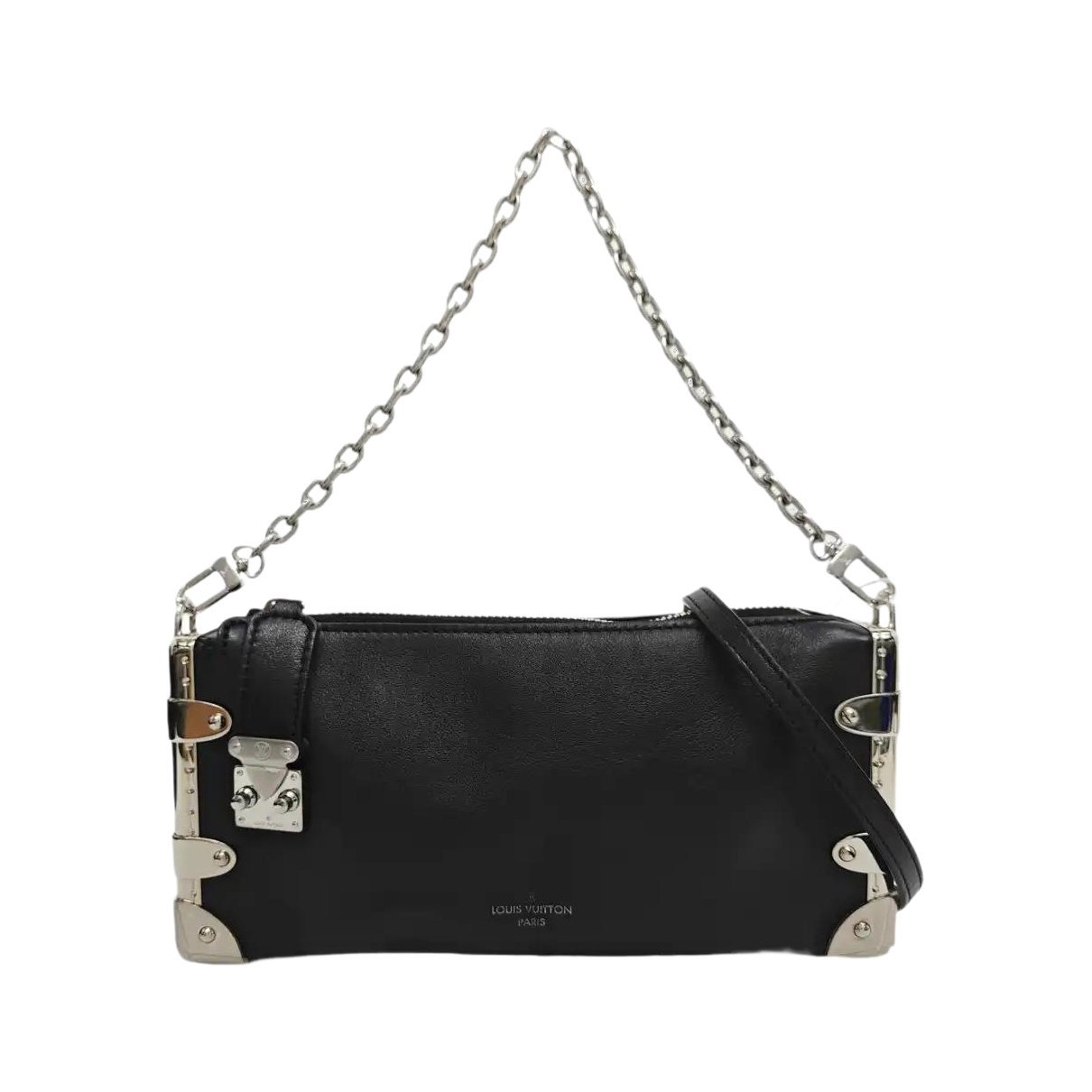 Side Trunk leather crossbody bag