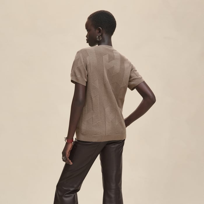 "H" Short-sleeve Sweater