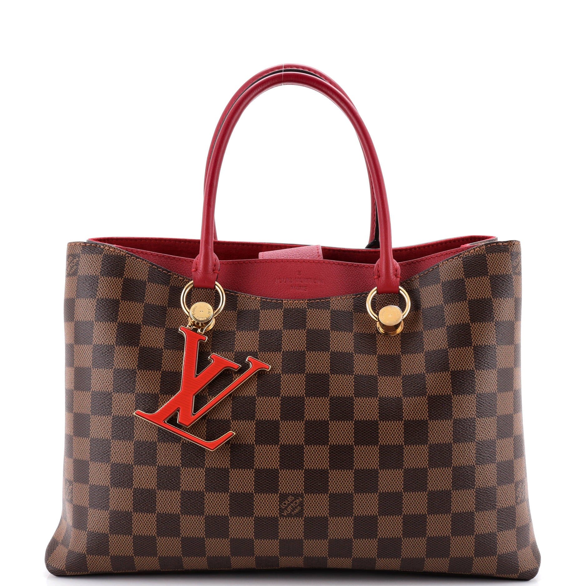 LV Riverside Handbag Damier with Leather