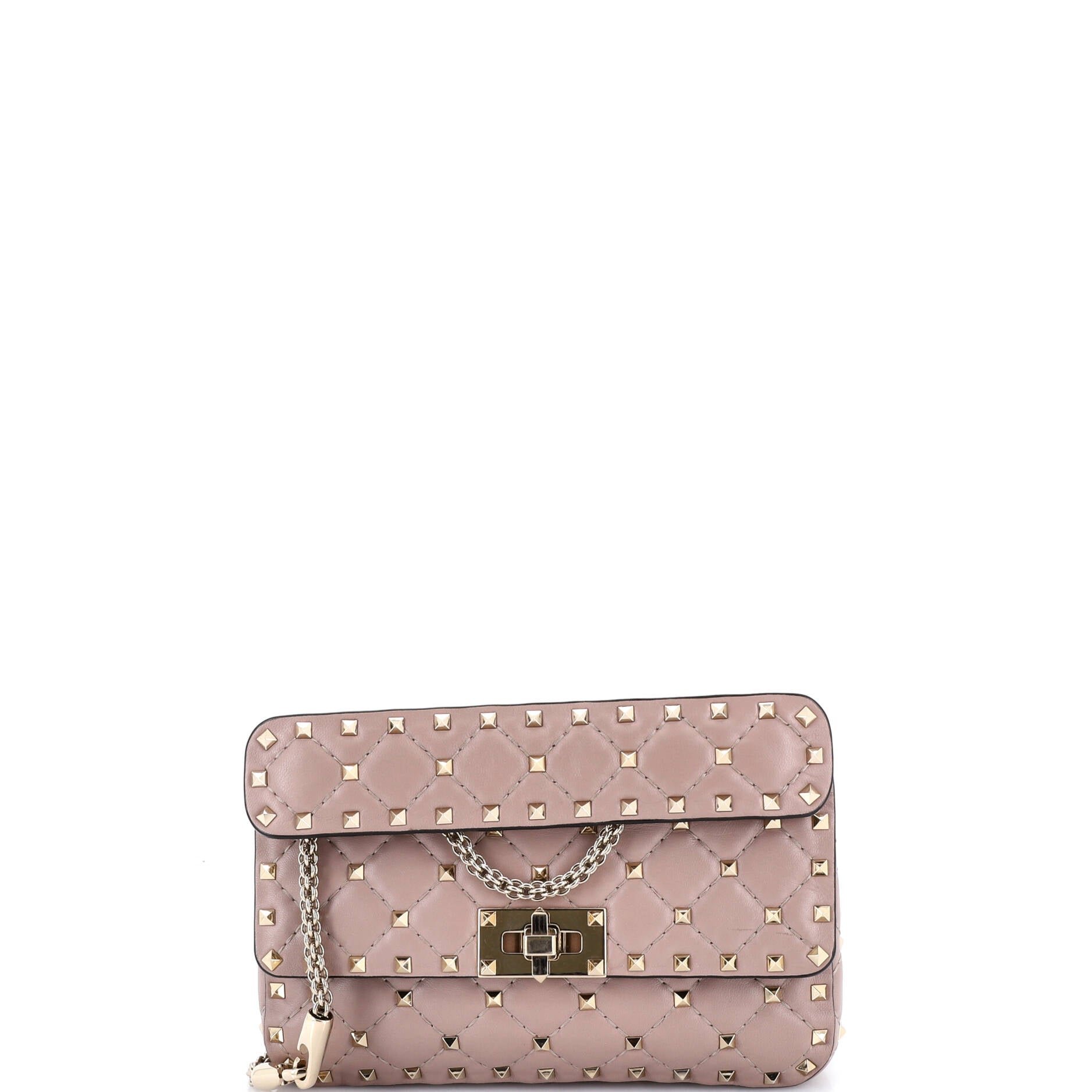 Valentino Garavani Rockstud Spike Flap Bag Quilted Leather Small