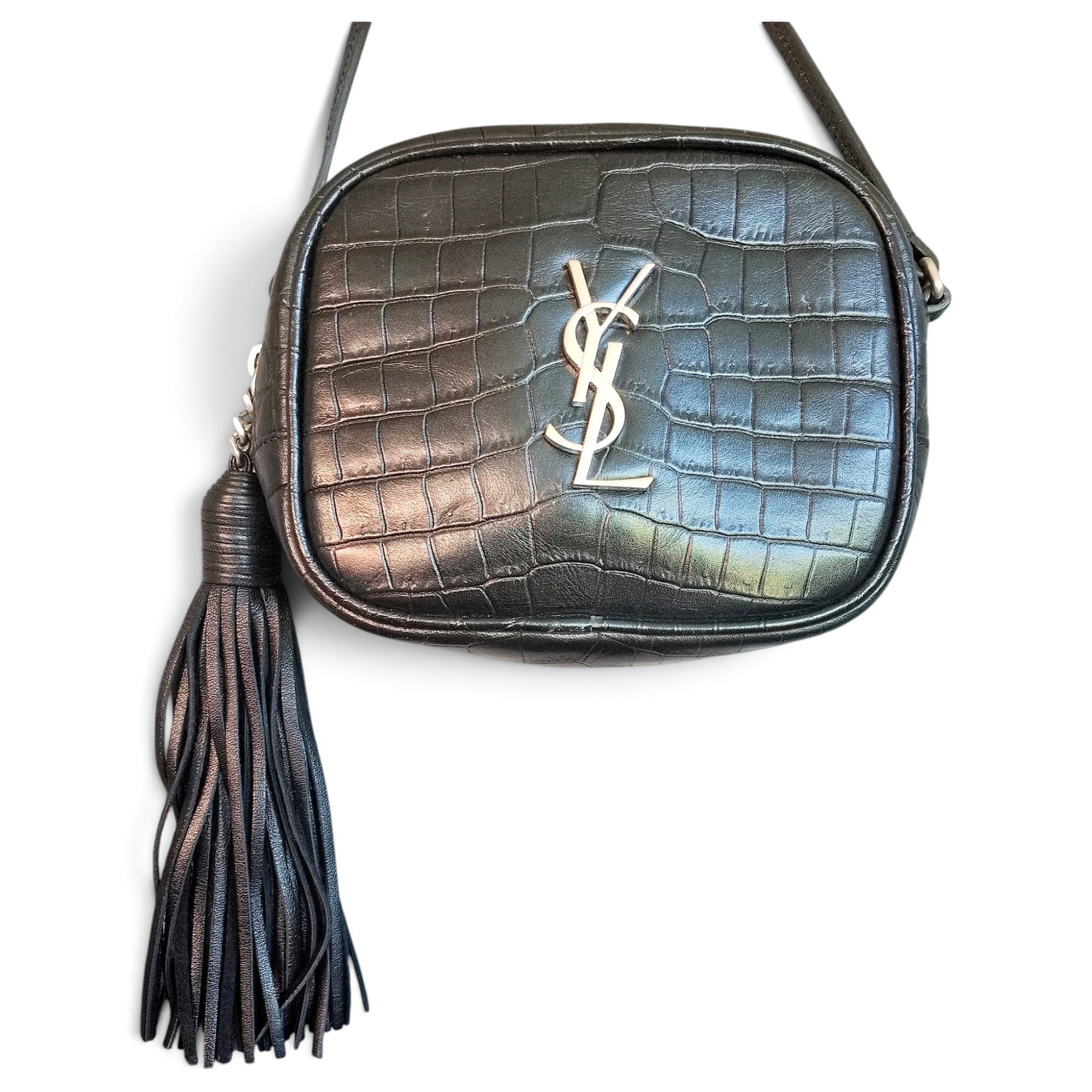 Blogger leather crossbody bag