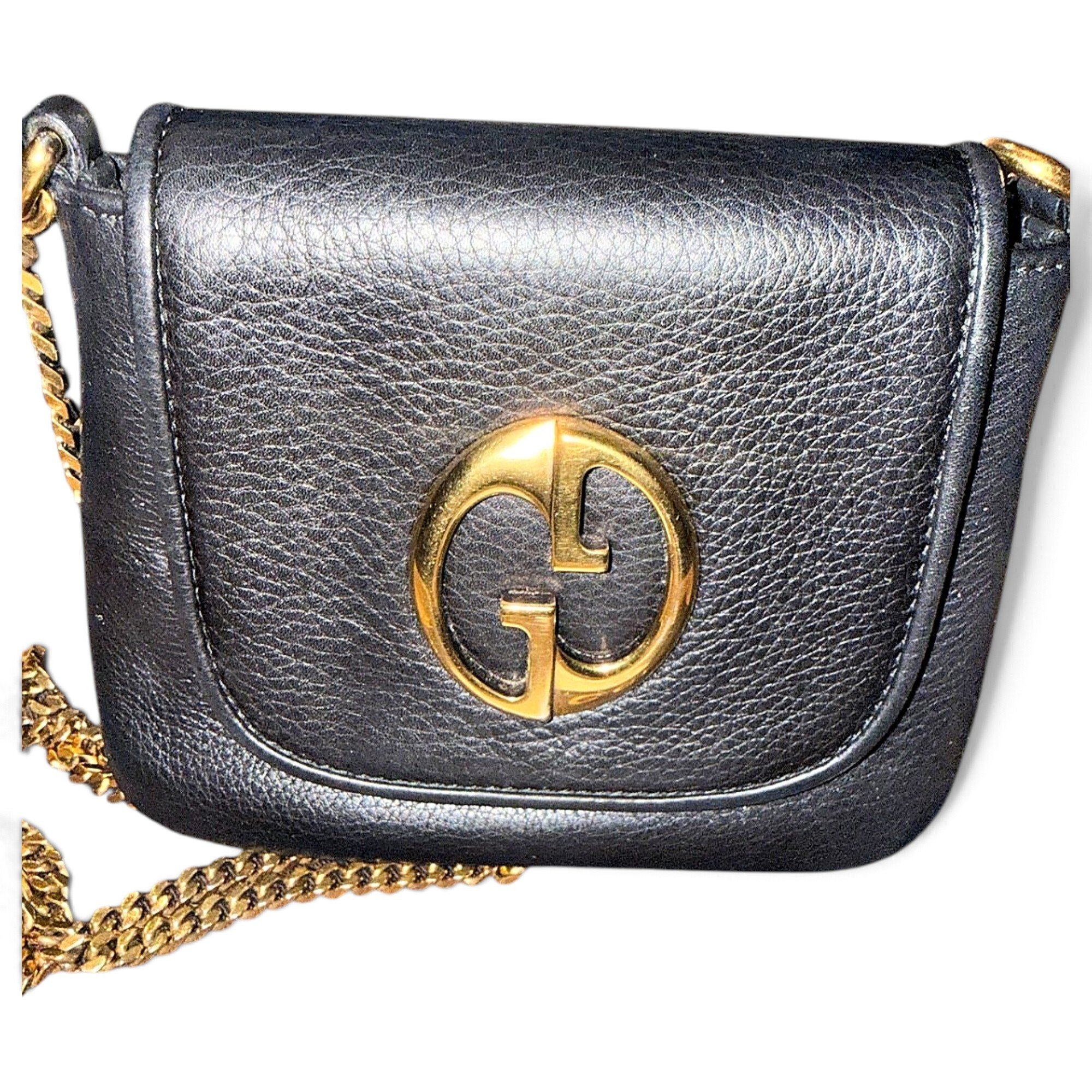 Interlocking leather crossbody bag