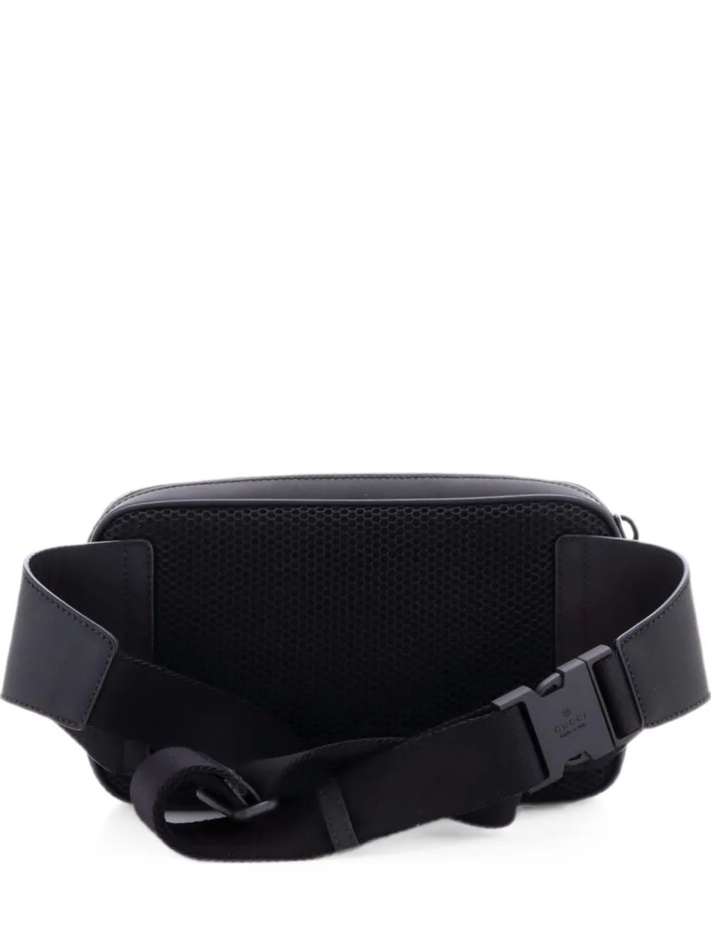 Front Zip GG Rubber Effect Leather belt bag