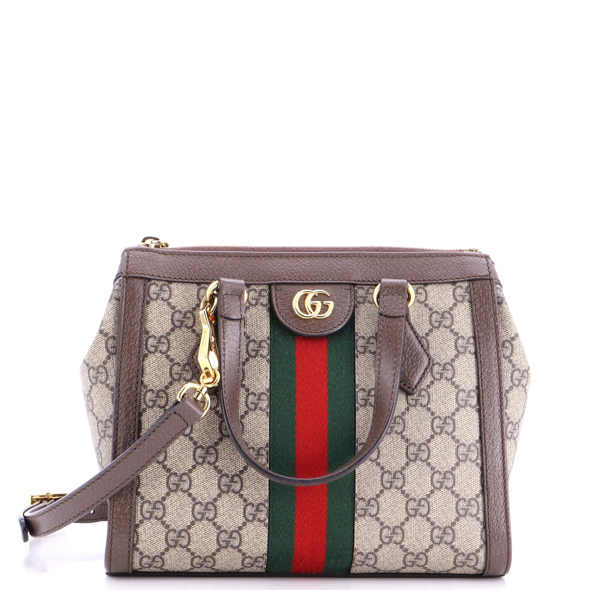 Ophidia Top Handle Tote GG Coated Canvas Small