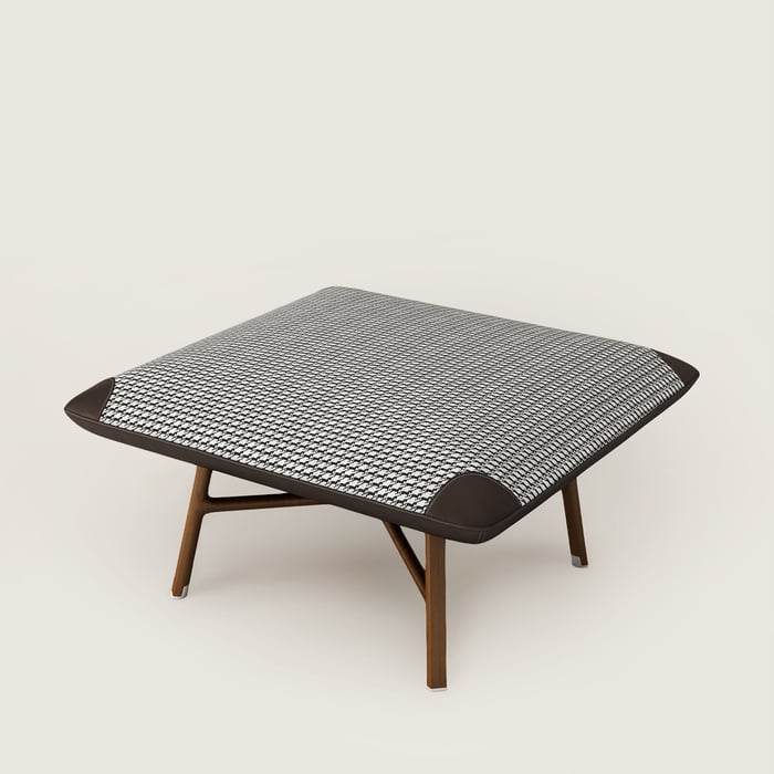 Noir Ébène Les Necessaires d'Hermès "Carre d'Assise" Low Stool, High Model