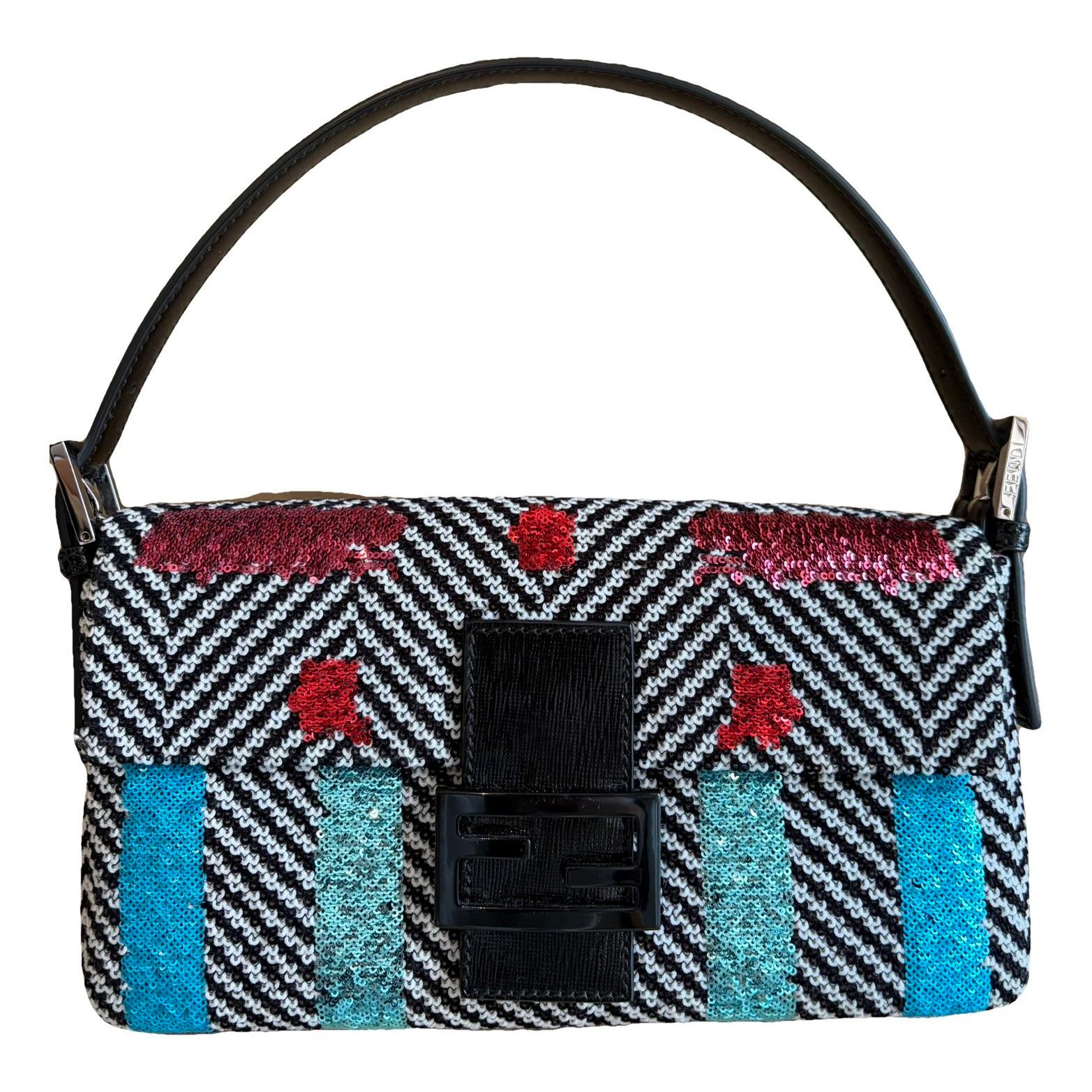 Baguette glitter handbag
