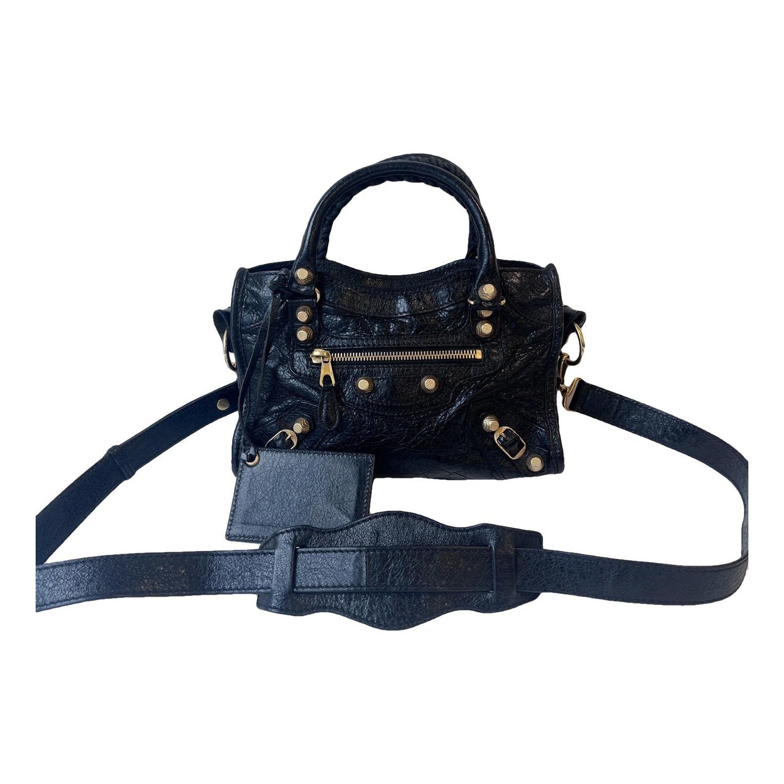 City leather handbag
