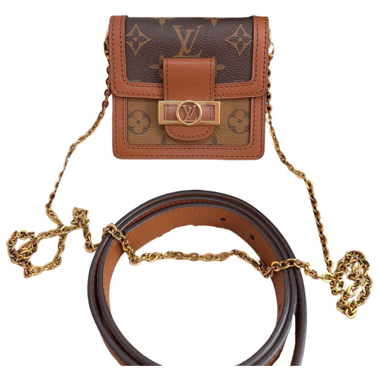 Dauphine Mini leather crossbody bag