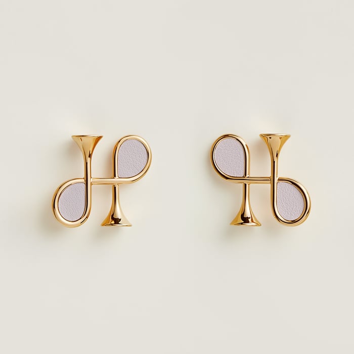 Mauve Pâle Cor H Earrings