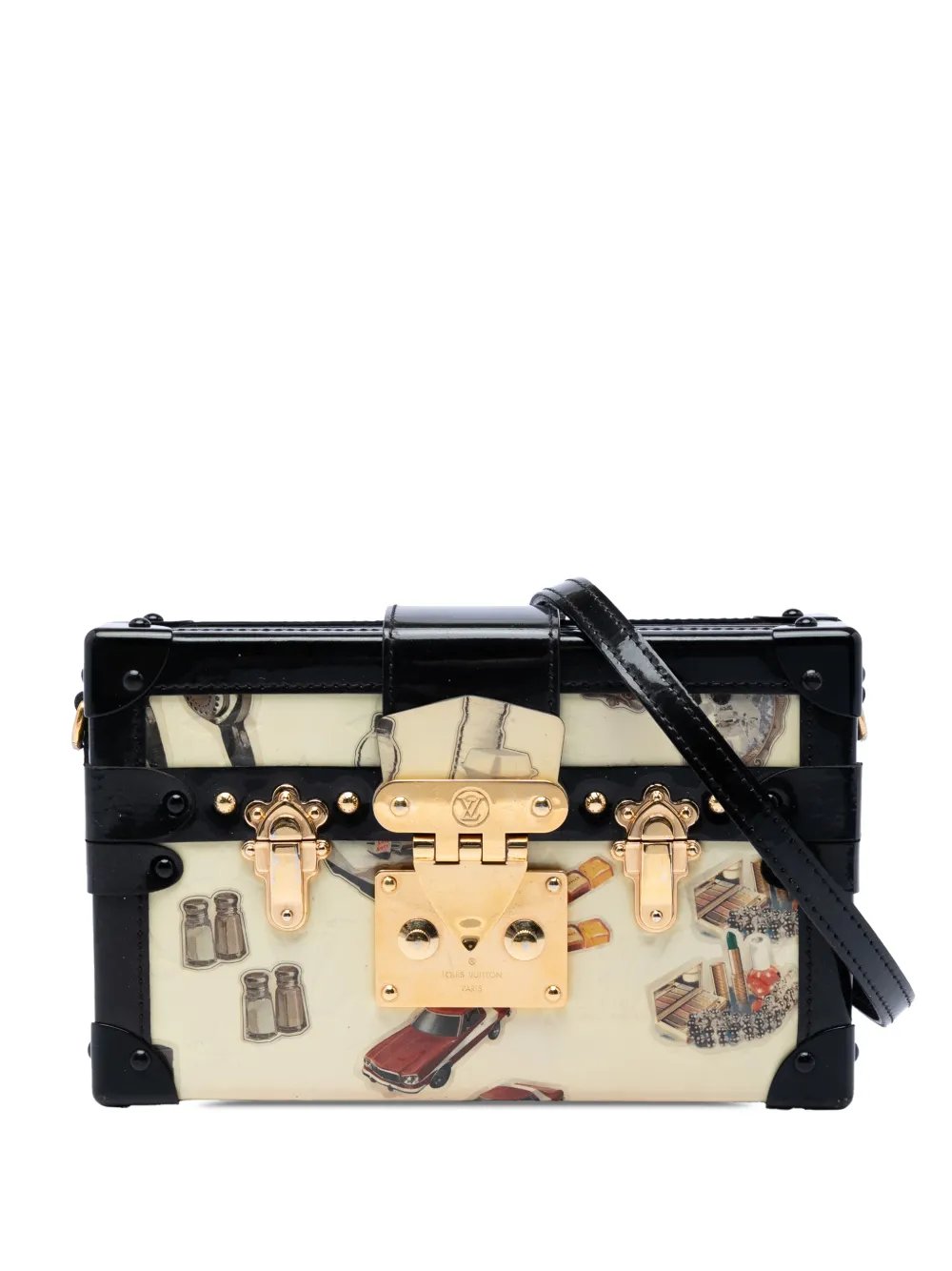 Louis Vuitton 2015 Monogram Vernis Stickers Petite Malle crossbody bag