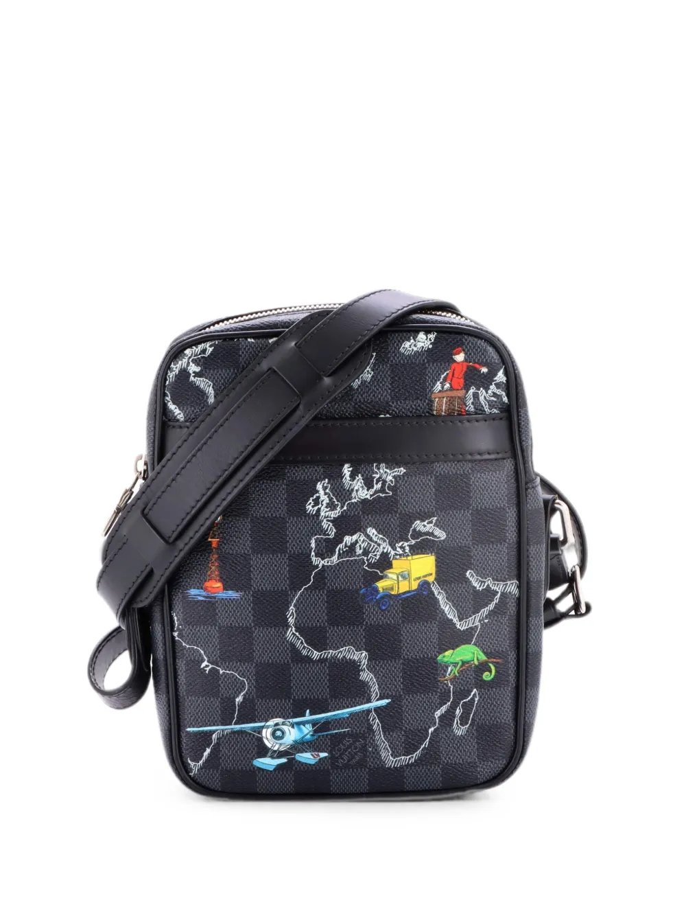 Danube Slim Bag Limited Edition Renaissance Map Damier Graphite PM crossbody bag