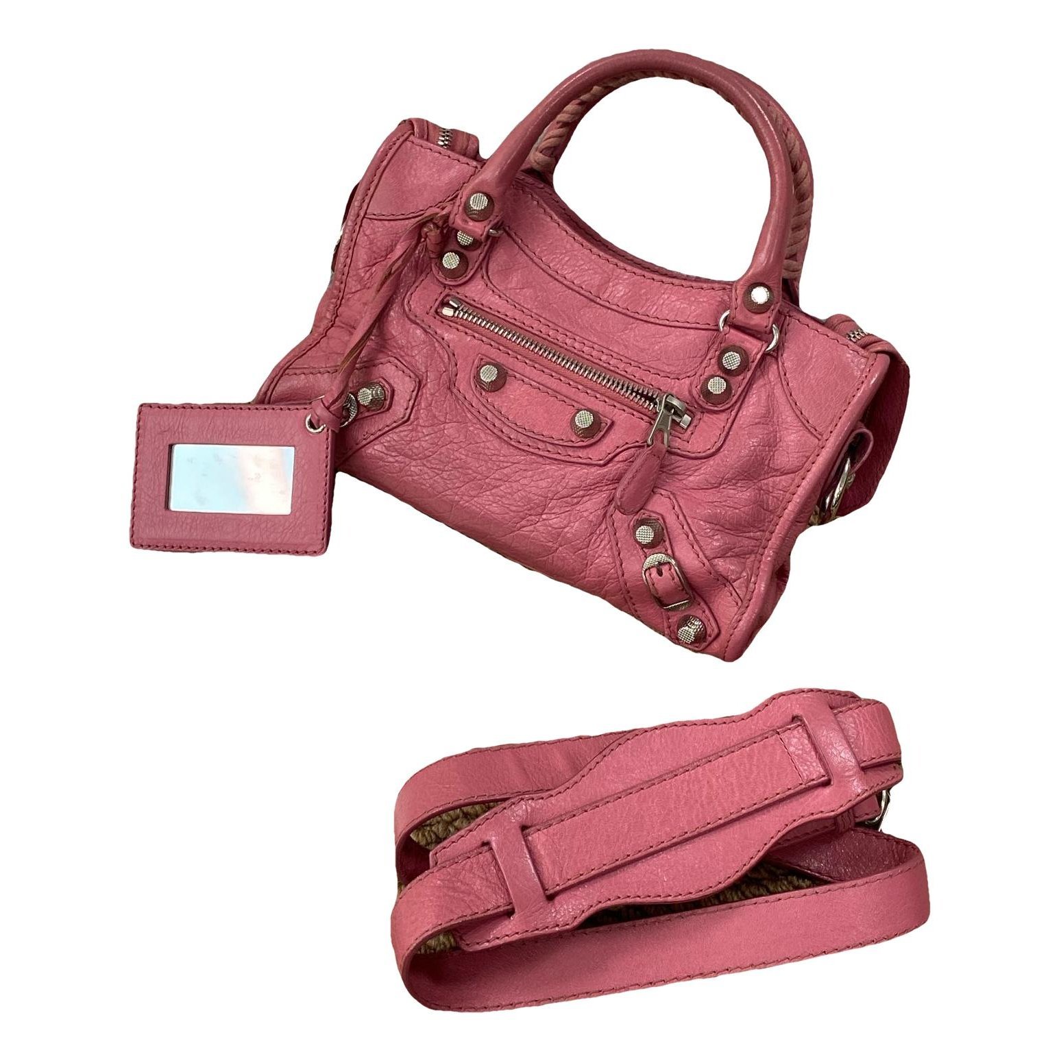 City leather handbag