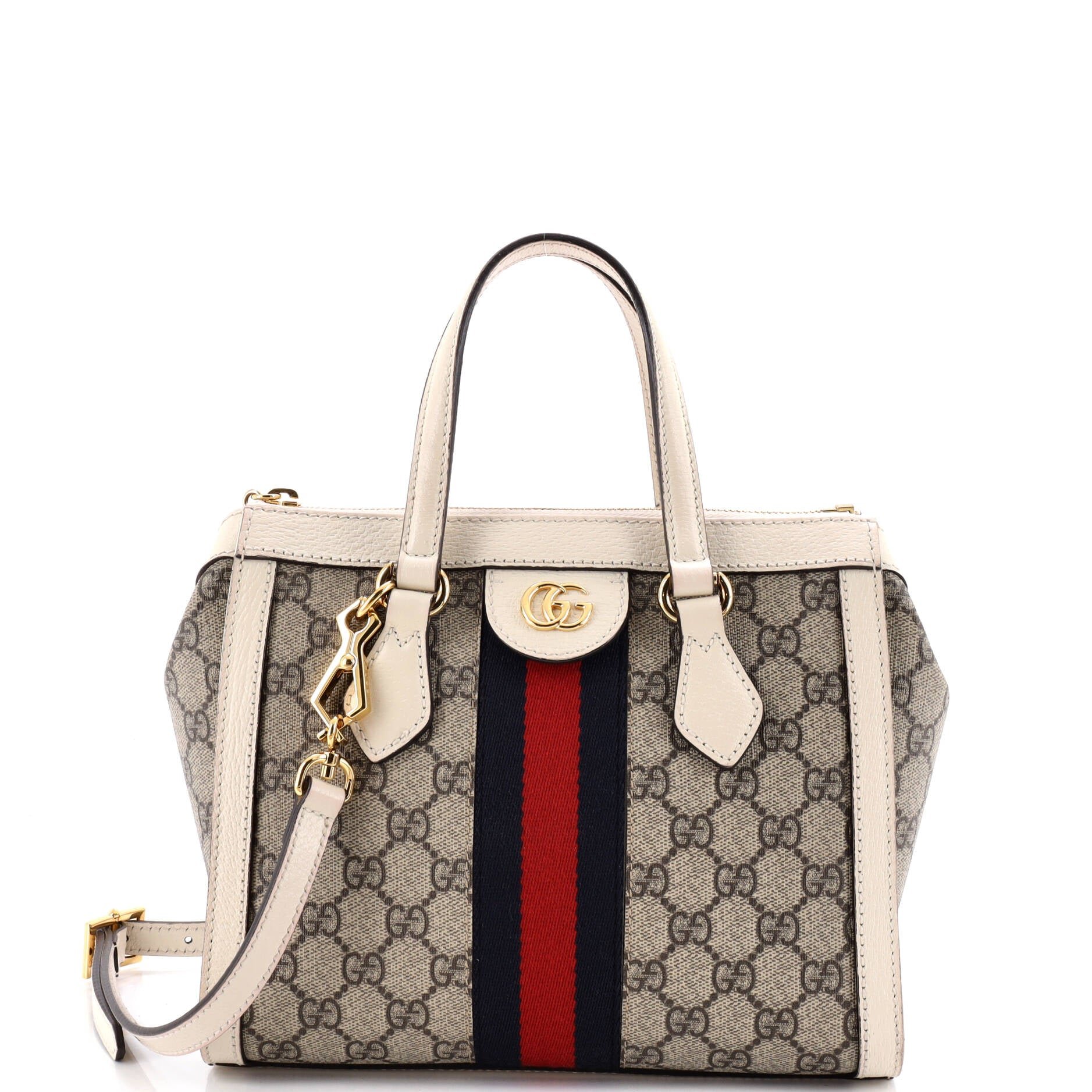 Ophidia Top Handle Tote GG Coated Canvas Small