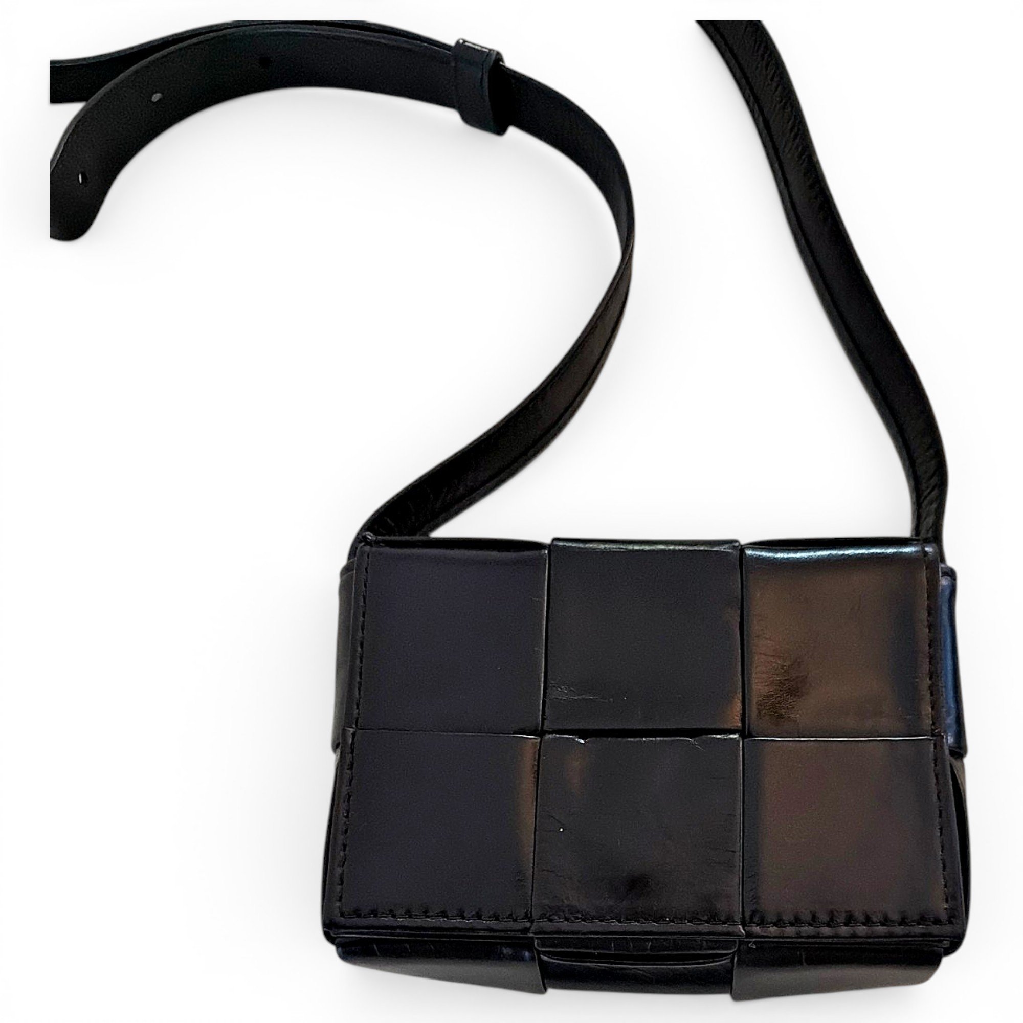 Cassette leather crossbody bag