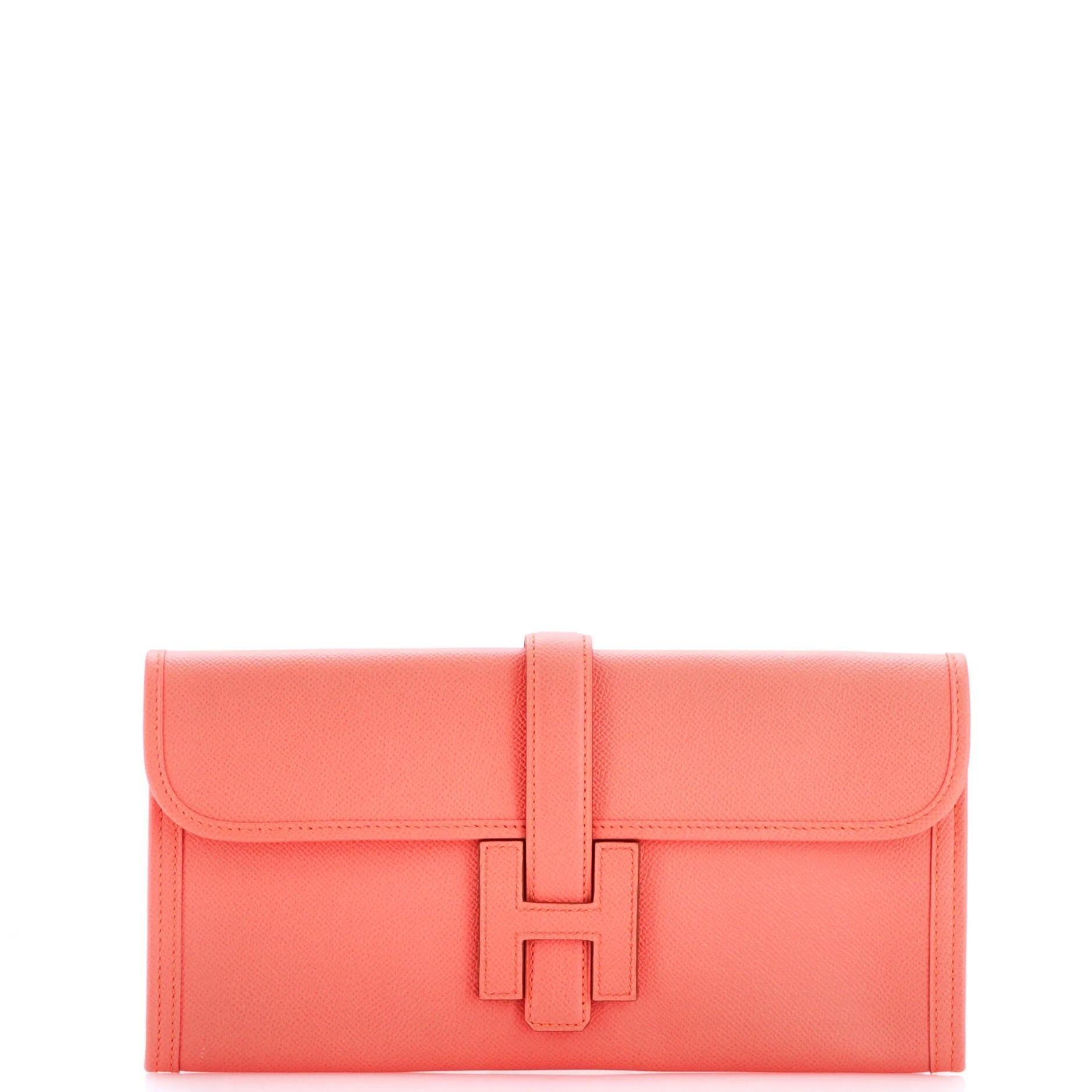 Leather clutch bag